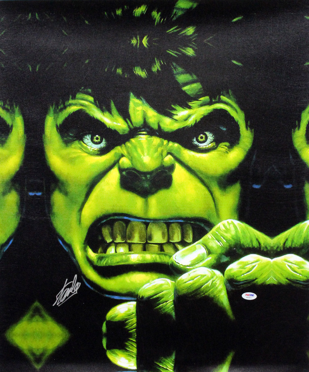 Stan Lee Authentic Signed 16x20 The Incredible Hulk Canvas PSA/DNA #W18517