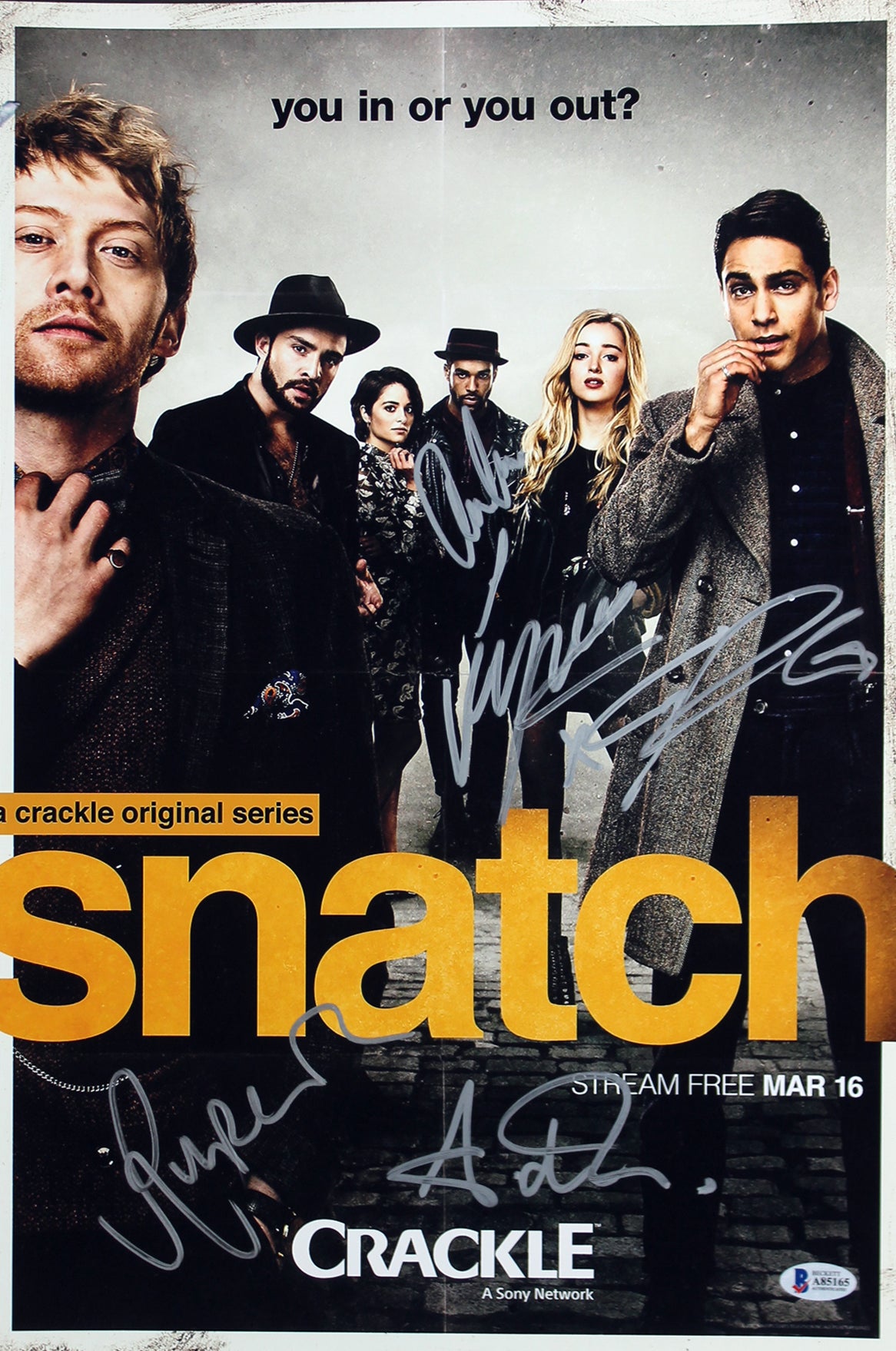 Snatch (5) Grint, De Rakoff +3 Signed 12x18 Mini Movie Poster BAS #A85165