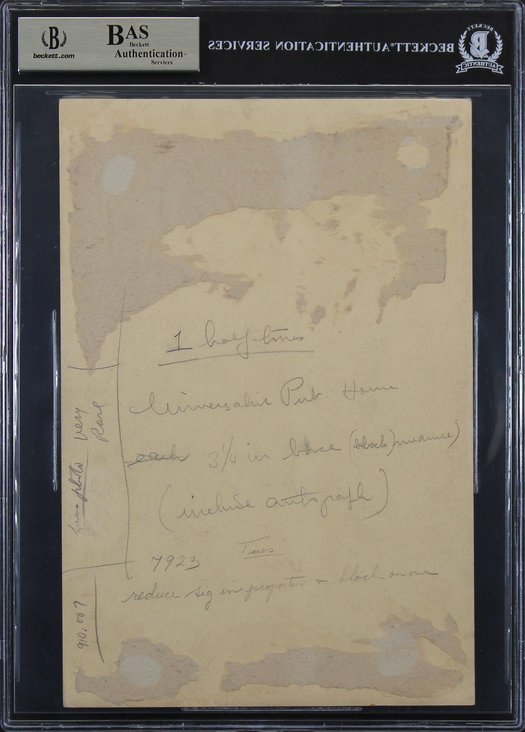 Thomas Edison Authentic Signed 6.75x10 Cabinet Photo Dated May 4, 1878 BAS Slab
