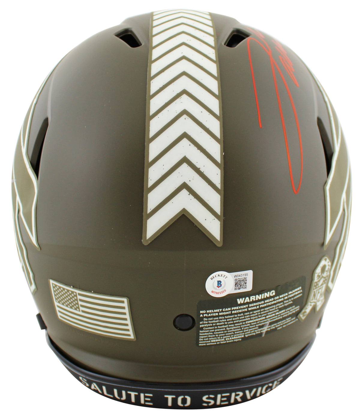 Bills Josh Allen Signed Salute To Service Full Size Speed Proline Helmet BAS Wit