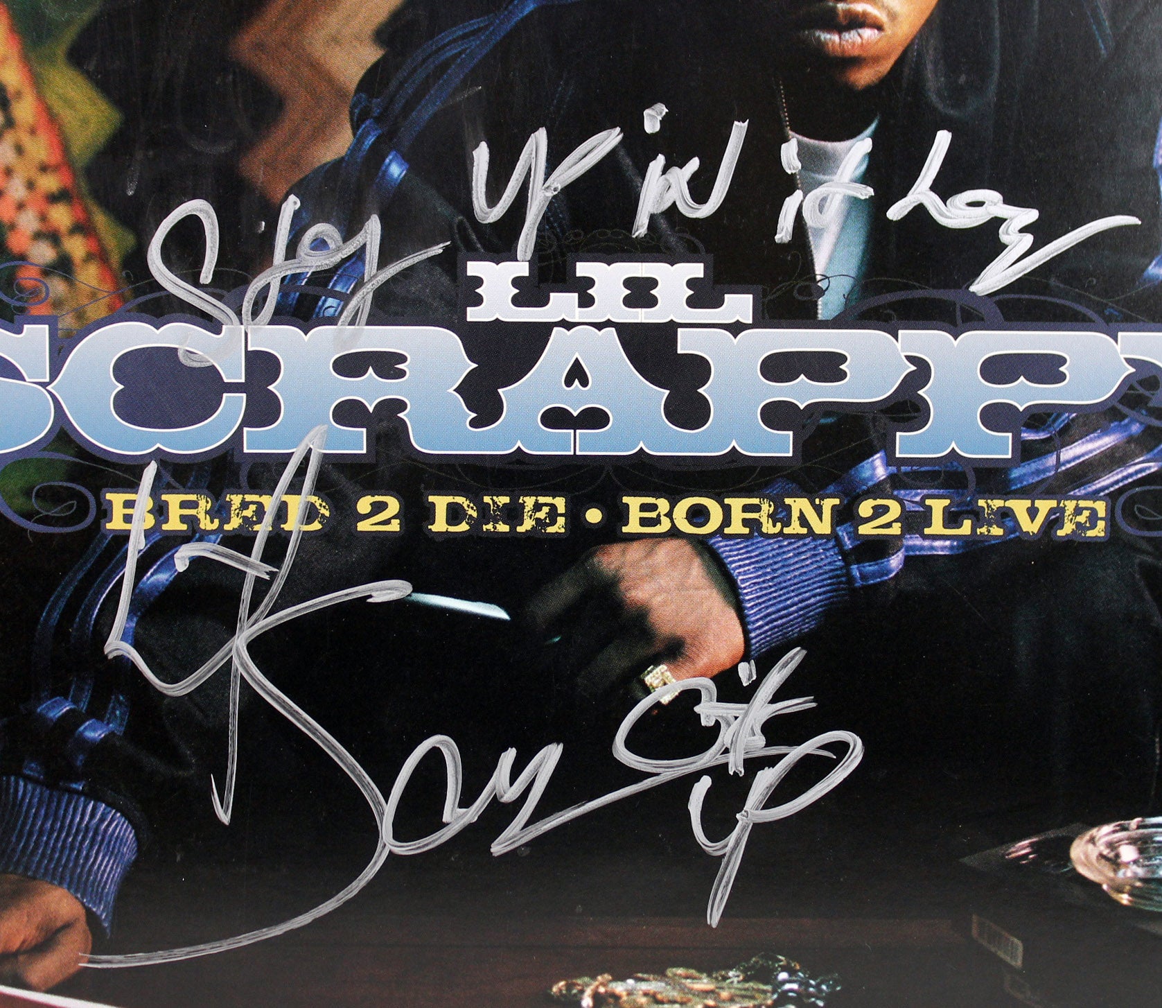 Lil Scrappy Authentic Signed Bred 2 Die * Born 2 Live Album Flat PSA/DNA #S80798