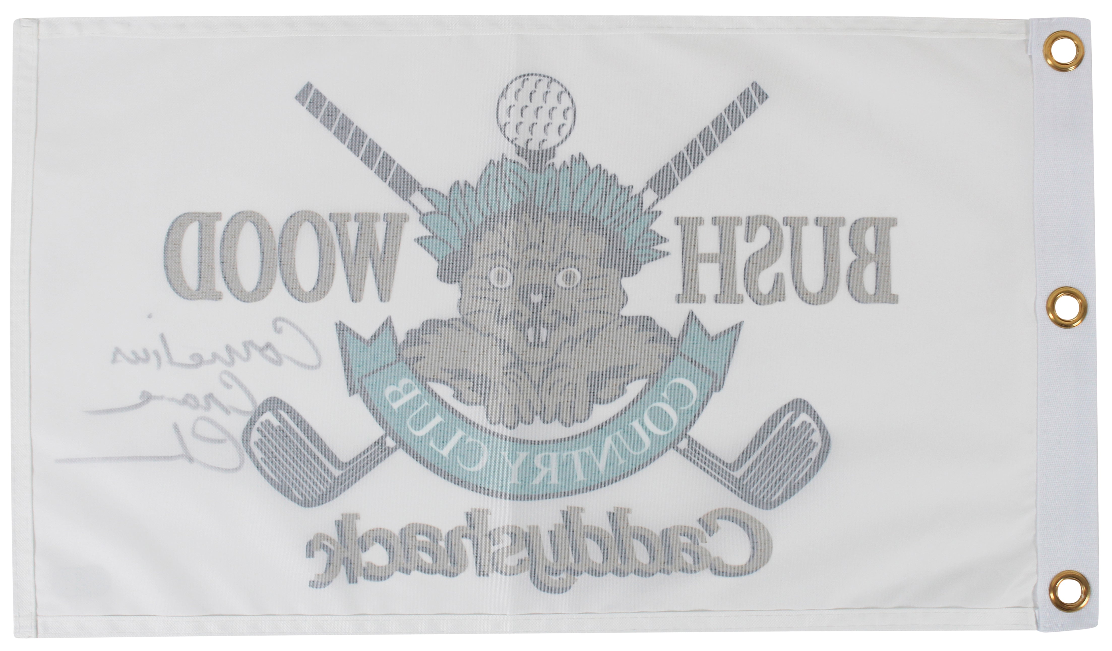 Chevy Chase Caddyshack Signed Bushwood Country Club Flag BAS Witnessed #1W311286