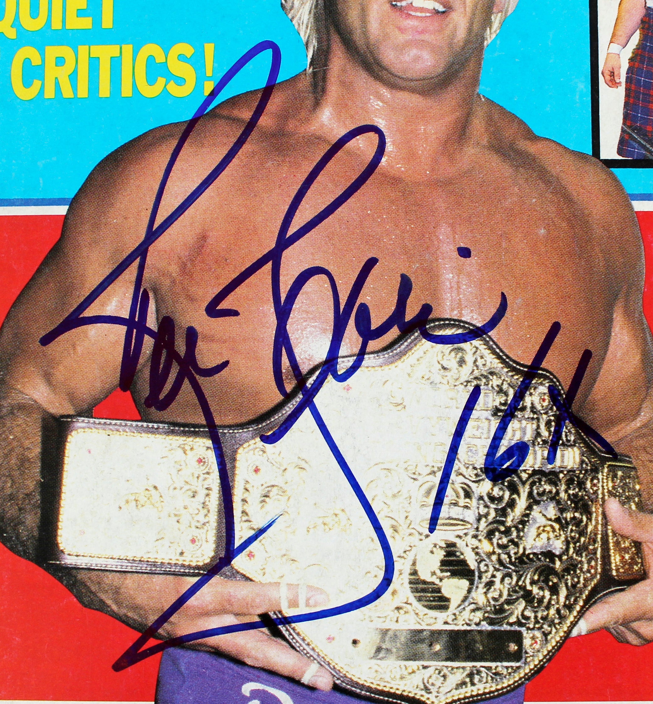 Rick Flair Authentic Signed December 1986 The Wrestler Magazine BAS #BF88877