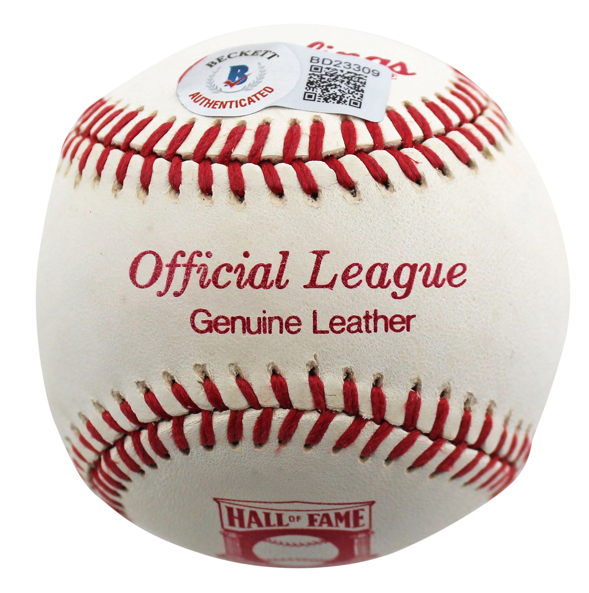 Braves Eddie Mathews Authentic Signed HOF Logo Oml Baseball Autographed BAS 2