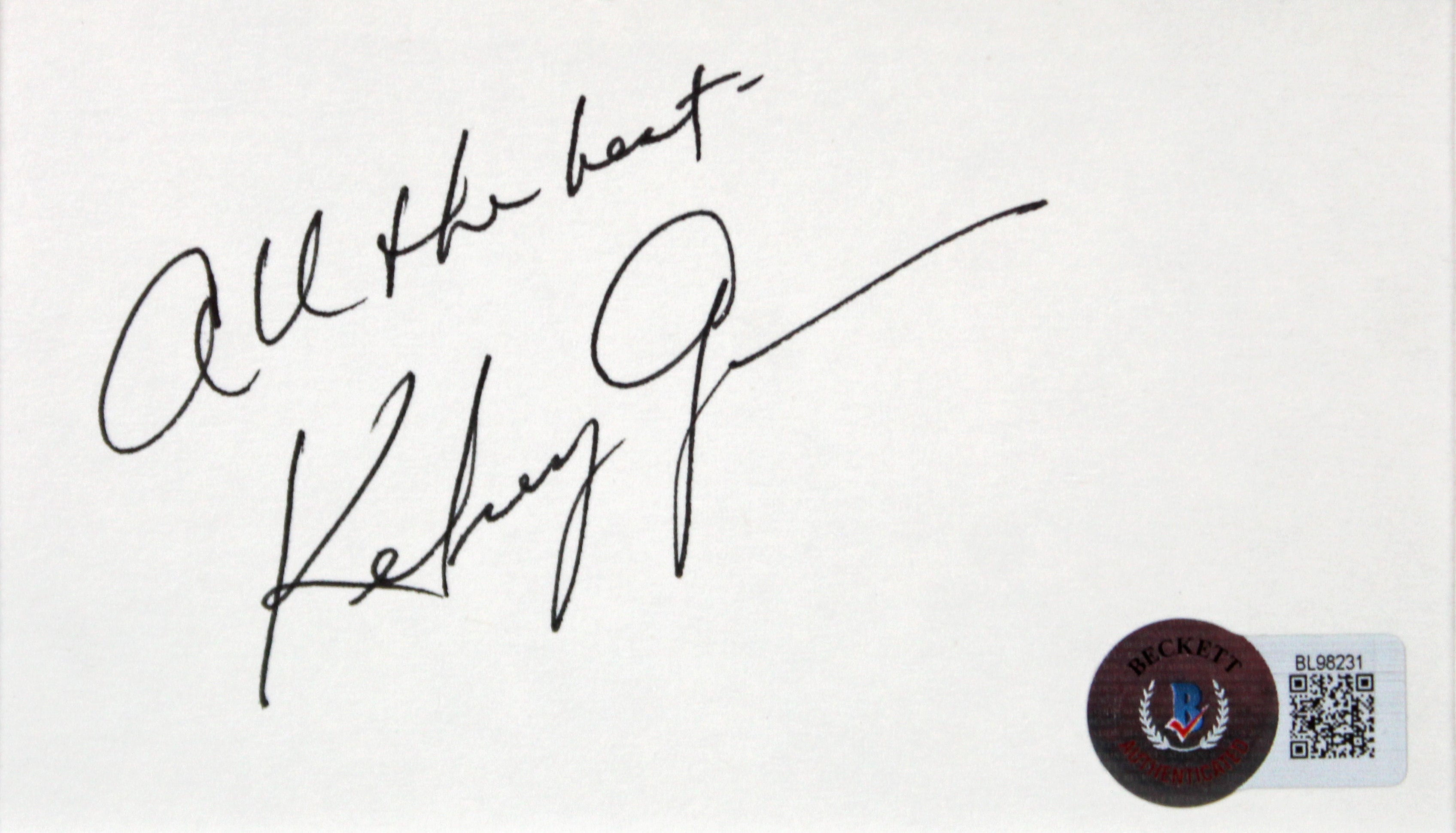 Kelsey Grammer Frasier All The Best Signed & Framed 3x5 Index Card BAS #BL98231