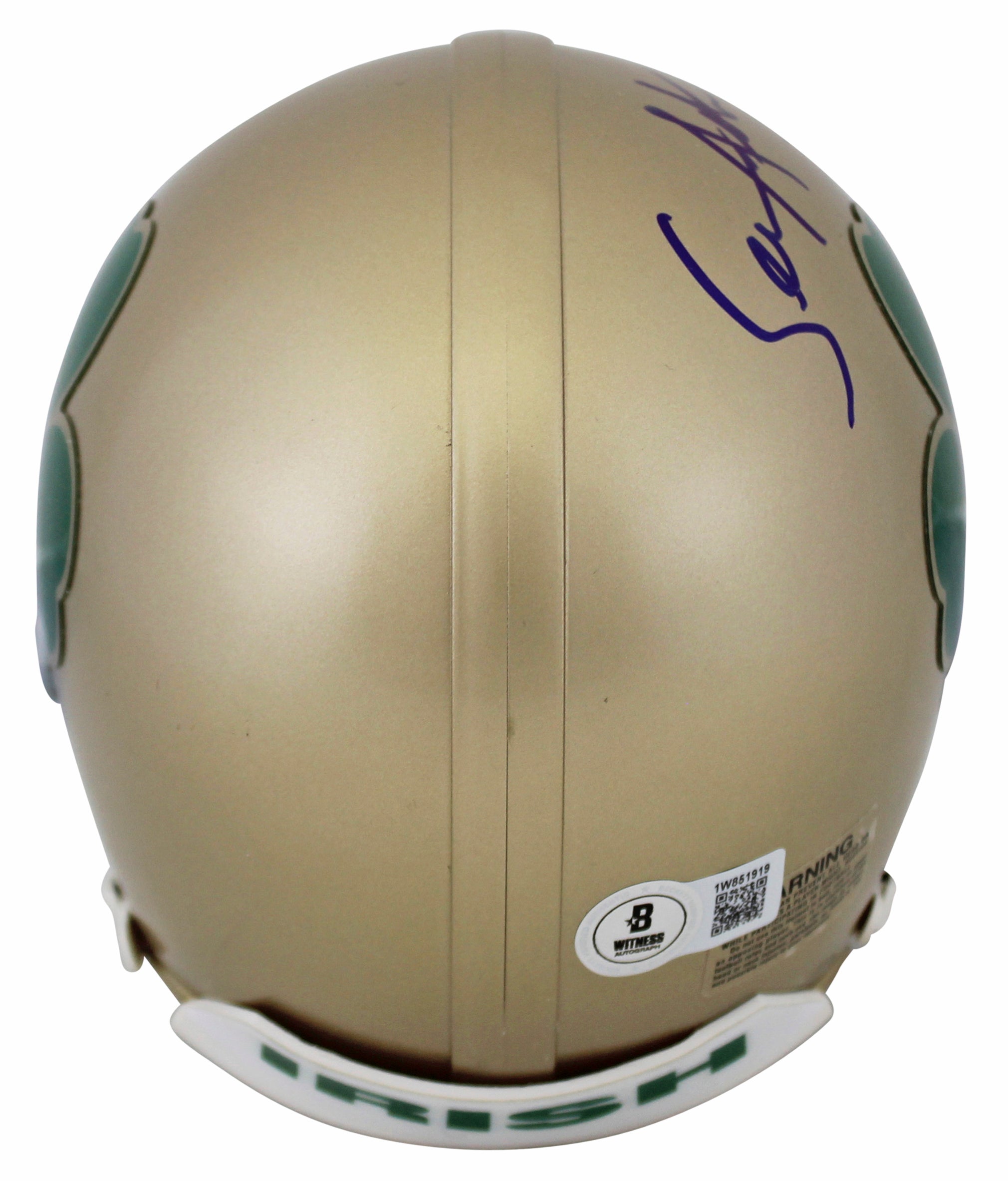 Sean Astin Rudy Authentic Signed Gold Rep Mini Helmet BAS Witnessed #1W851919