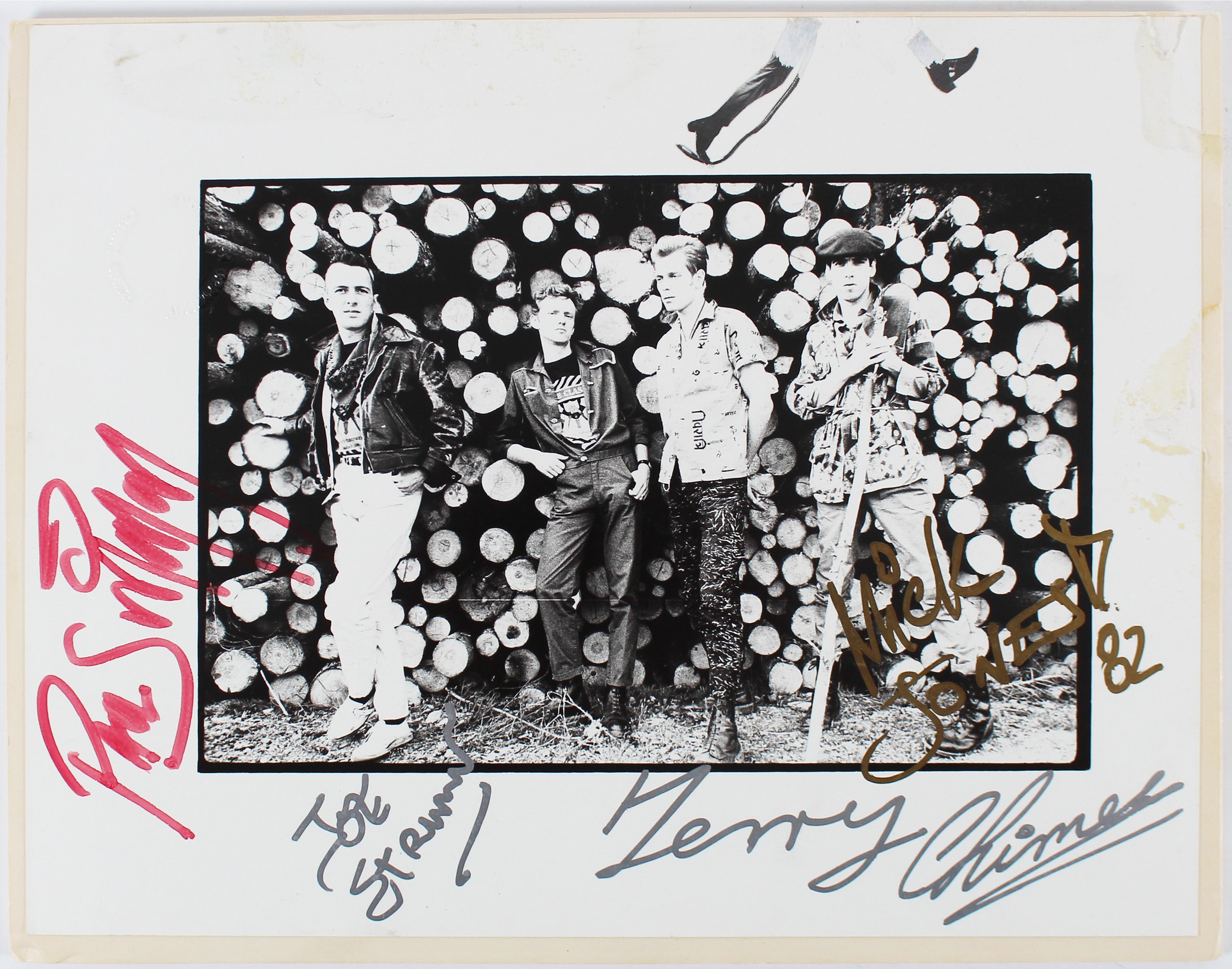 The Clash (4) Strummer, Jones, Simonon & Chimes Signed Mounted 9.5x12 Photo JSA