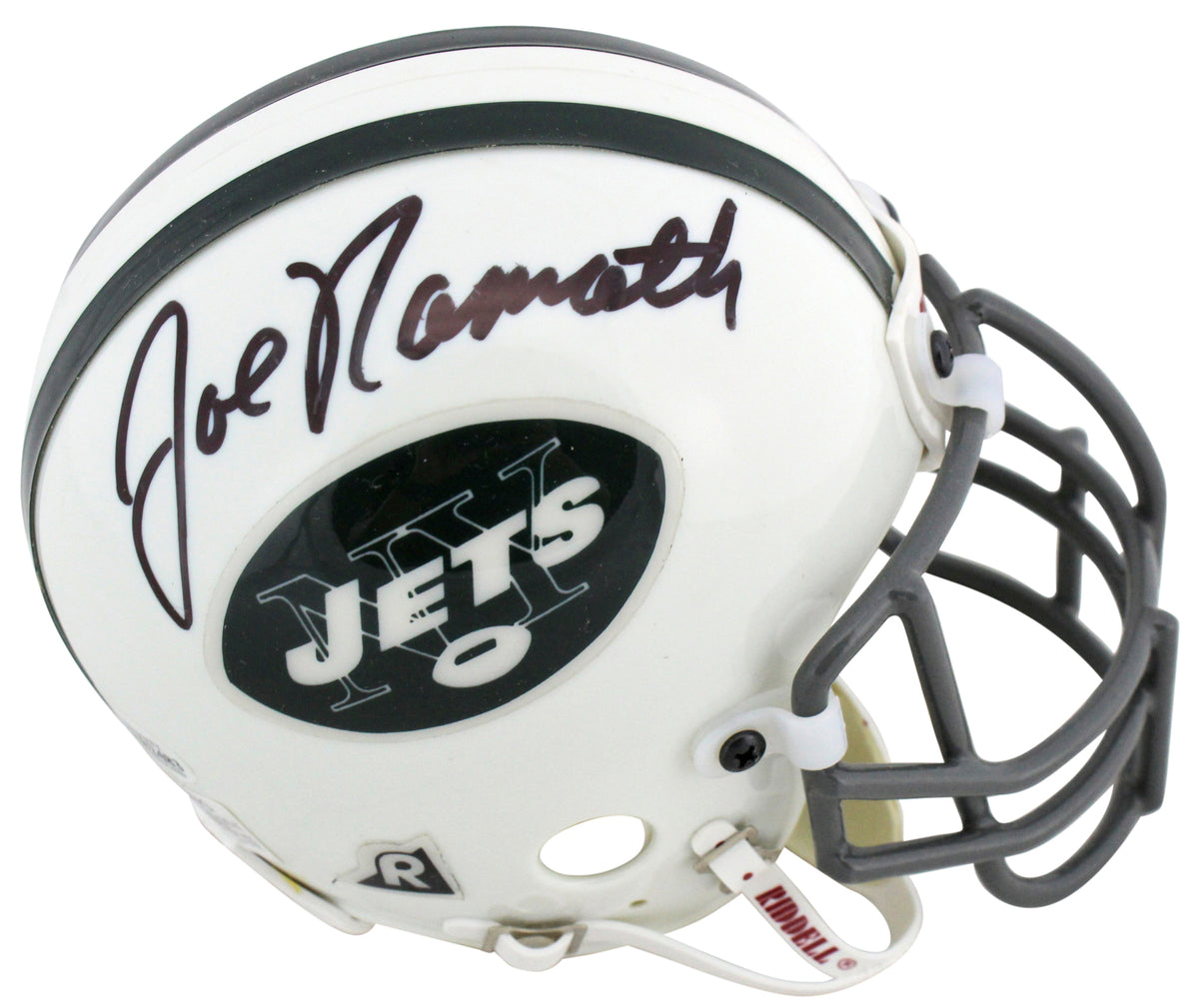 Jets Joe Namath Authentic Signed Vintage Authentic Mini Helmet BAS