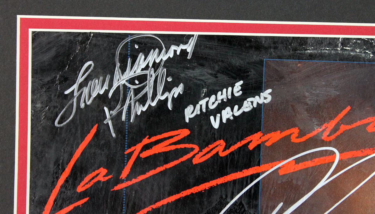 La Bamba (6) Lou Diamond Phillips Signed & Matted Soundtrack Album Cover BAS