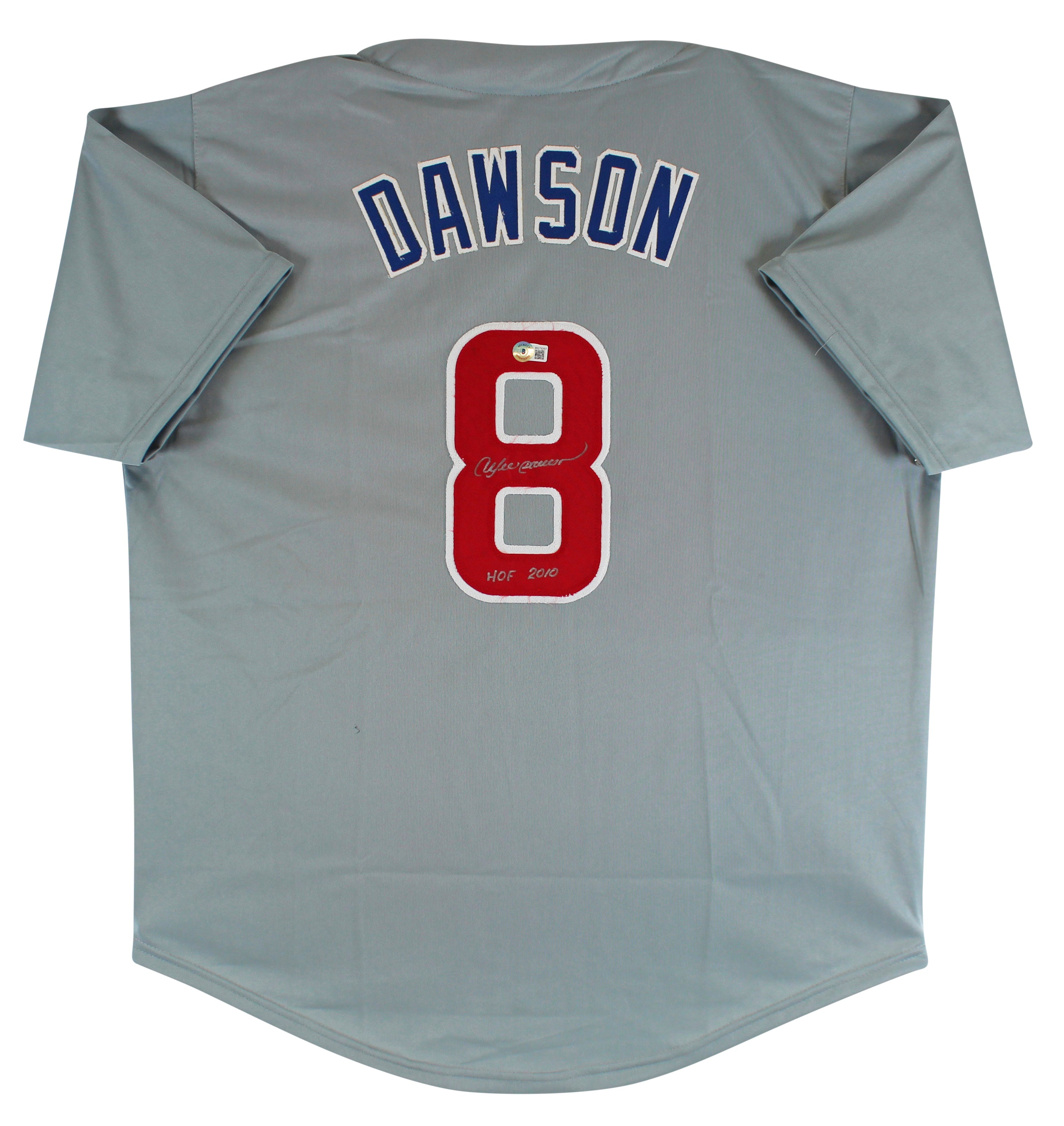 Andre Dawson HOF 2010 Authentic Signed Grey Pro Style Jersey BAS #BG79267