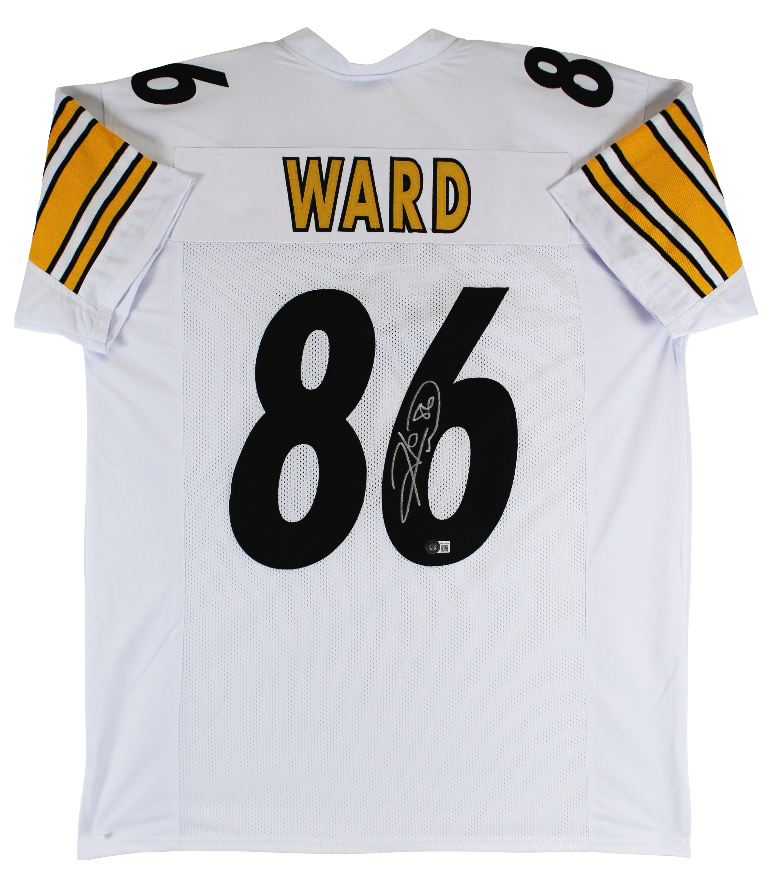 Hines Ward Authentic Signed White Pro Style Jersey Autographed BAS Witnessed