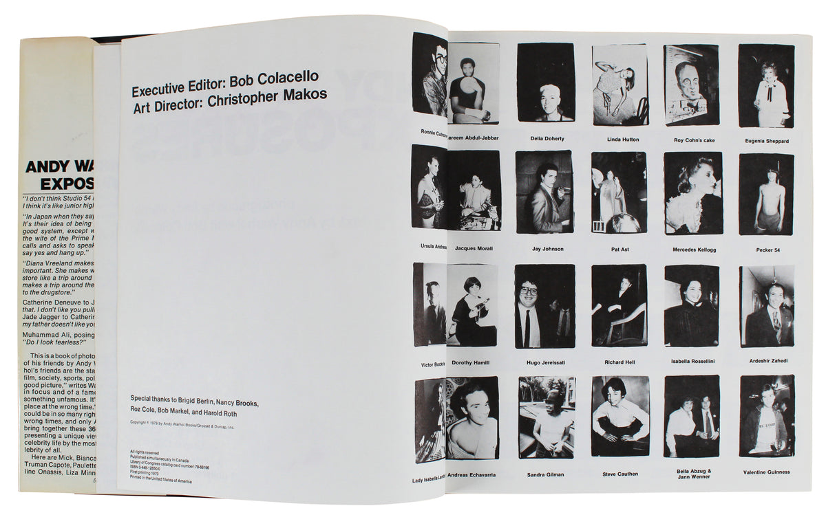Andy Warhol Authentic Signed Exposures Hard Cover Book Autographed BAS #AB76492