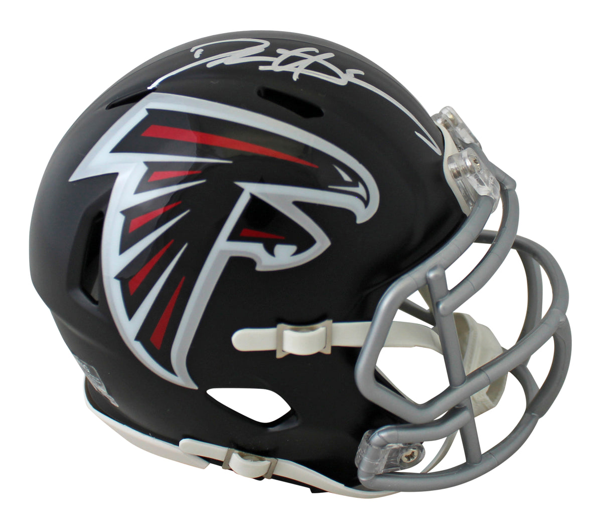Falcons Deion Sanders Signed 2020 Speed Mini Helmet w/ Silver Sig BAS Witnessed