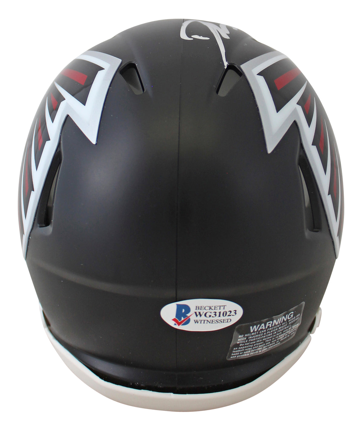 Falcons Deion Sanders Signed 2020 Speed Mini Helmet w/ Silver Sig BAS Witnessed