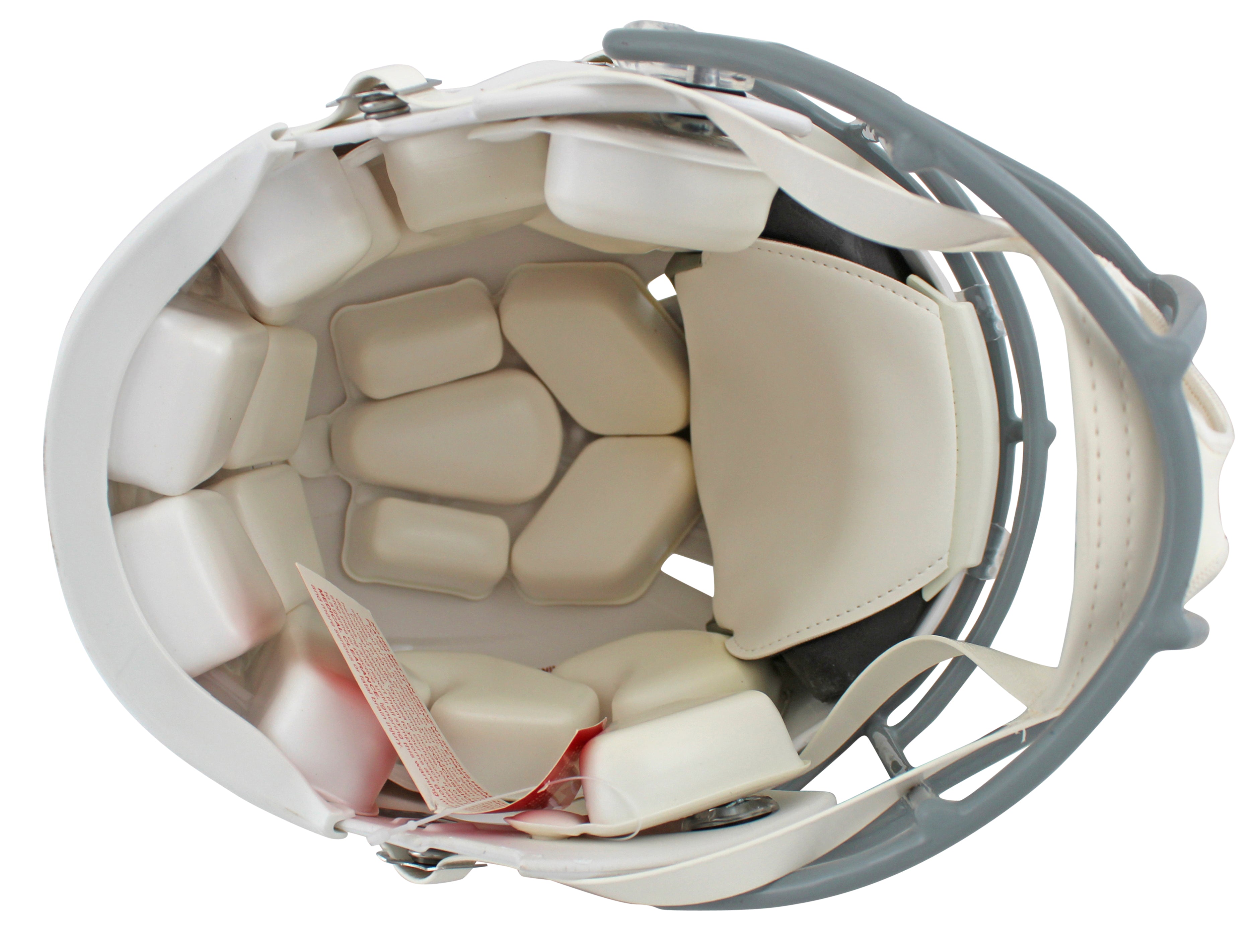 Giants Michael Strahan "HOF 14" Signed Flat White F/S Speed Proline Helmet BAS