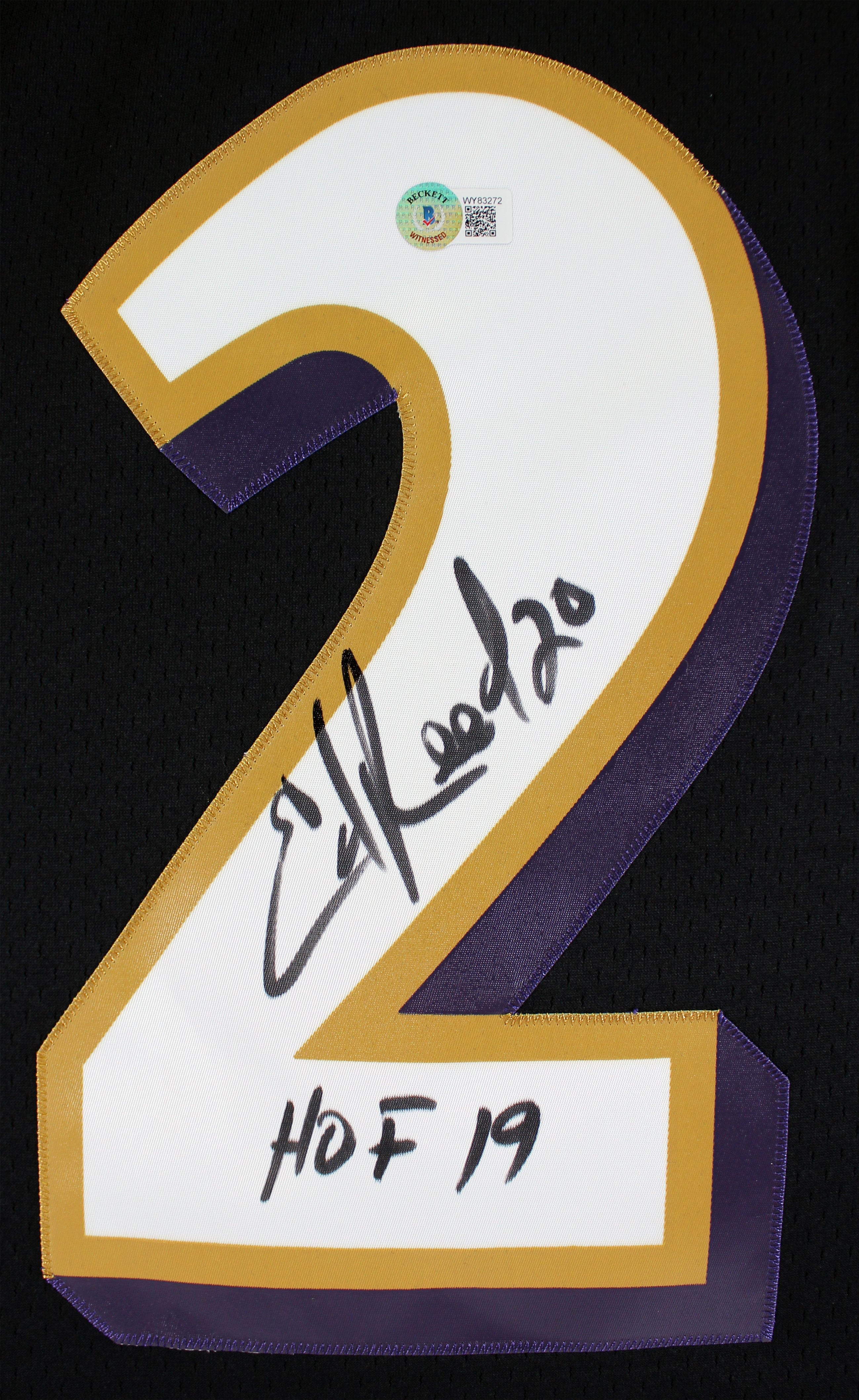 Ravens Ed Reed "HOF 19" Authentic Signed Black Mitchell & Ness Jersey BAS Wit