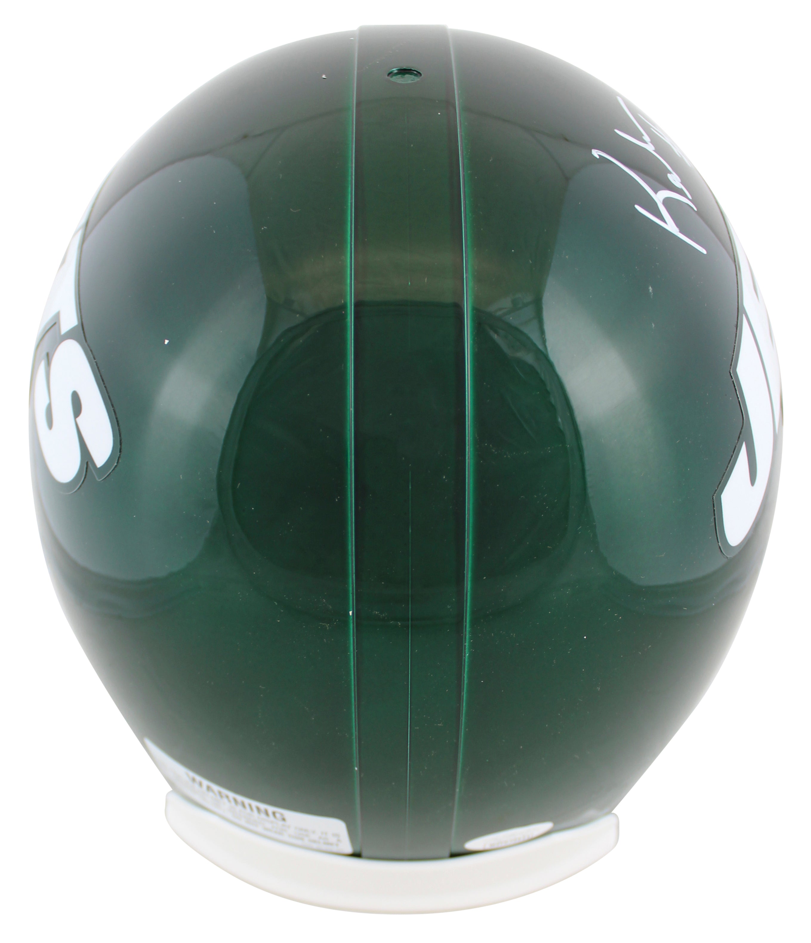 Jets Keyshawn Johnson Signed 2019 Green Full Size Rep Helmet JSA Witness