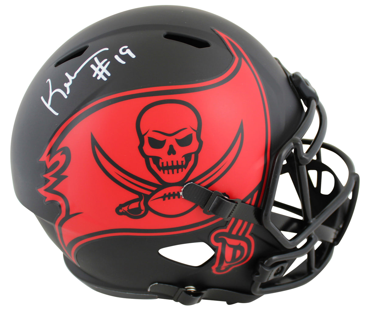 Buccaneers Keyshawn Johnson Signed Eclipse Full Size Speed Rep Helmet JSA Wit