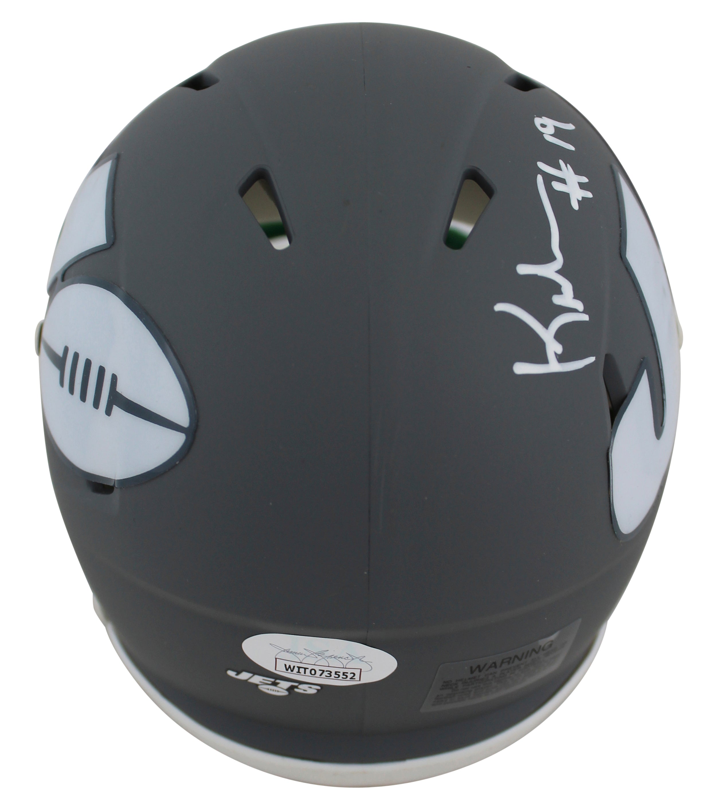 Jets Keyshawn Johnson Authentic Signed AMP Speed Mini Helmet JSA Witness