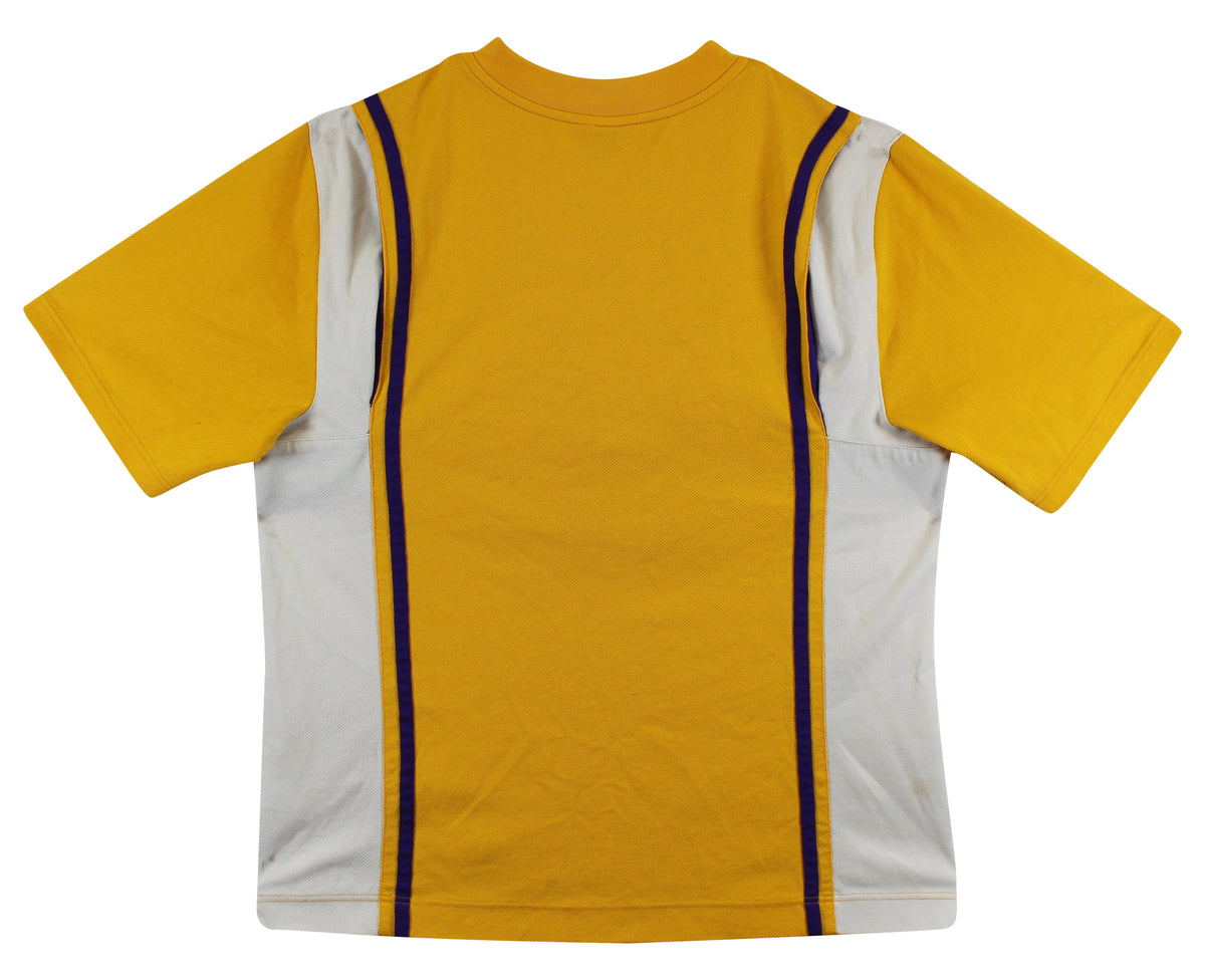 Lakers Magic Johnson Signed Yellow Nike Warmup Shirt BAS Witnessed #W205614