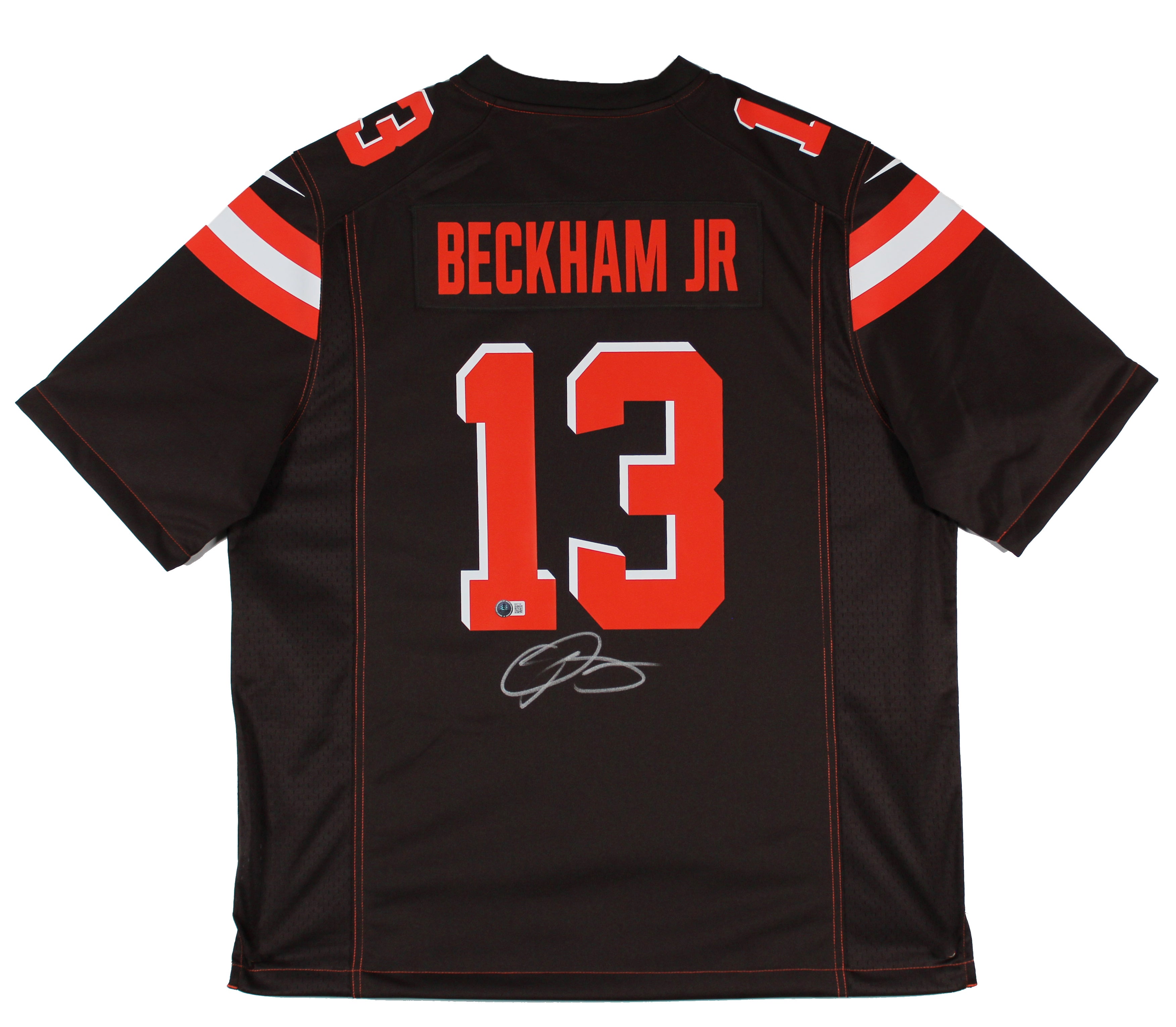 Browns Odell Beckham Signed Brown Nike On Field Game Jersey BAS #BM57158