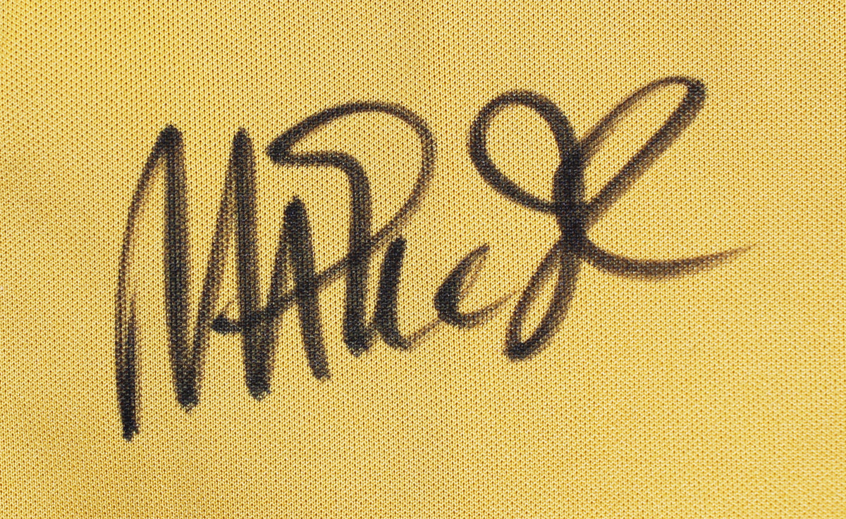 Lakers Magic Johnson Signed Yellow Nike Warmup Shirt BAS Witnessed #W205620