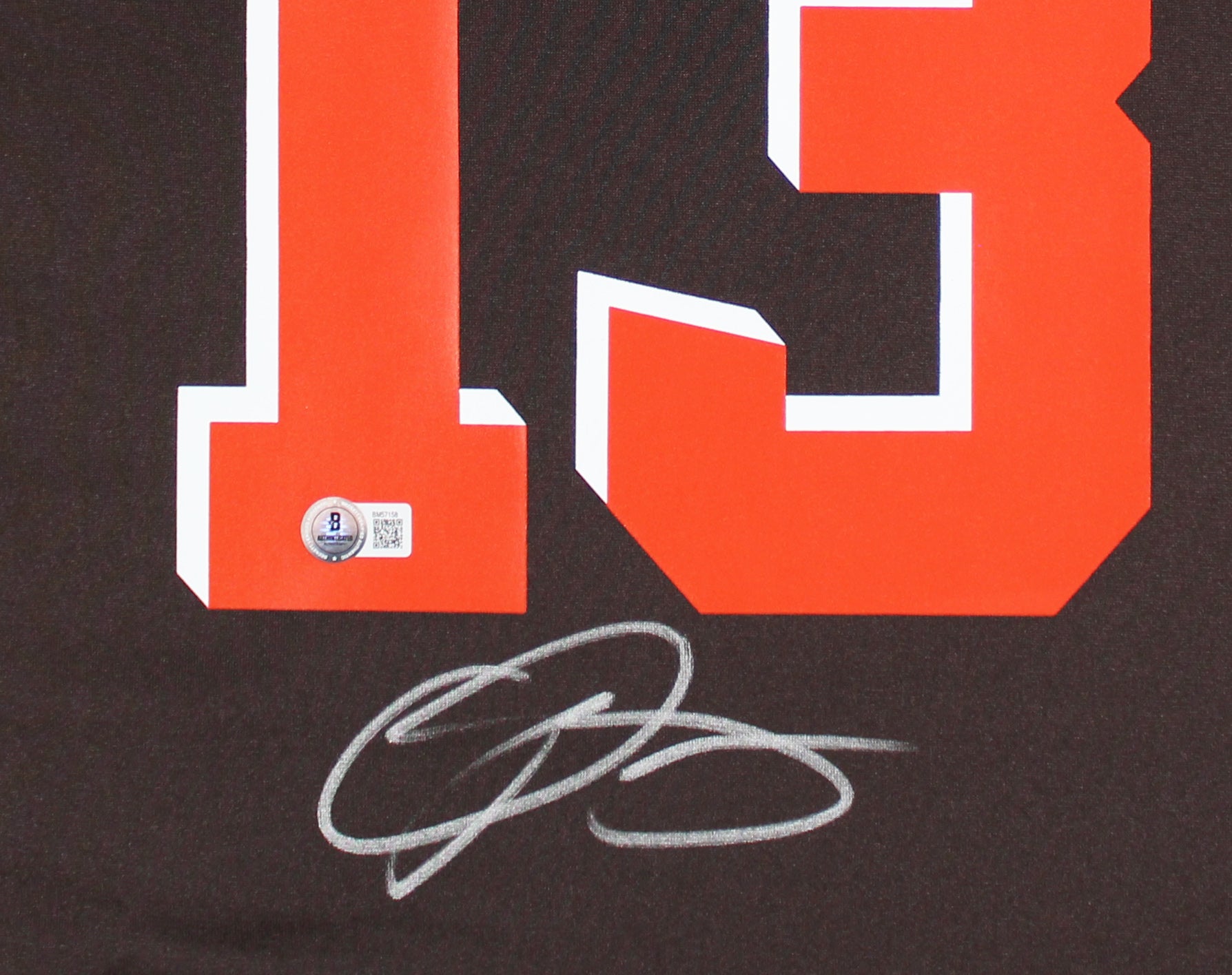 Browns Odell Beckham Signed Brown Nike On Field Game Jersey BAS #BM57158