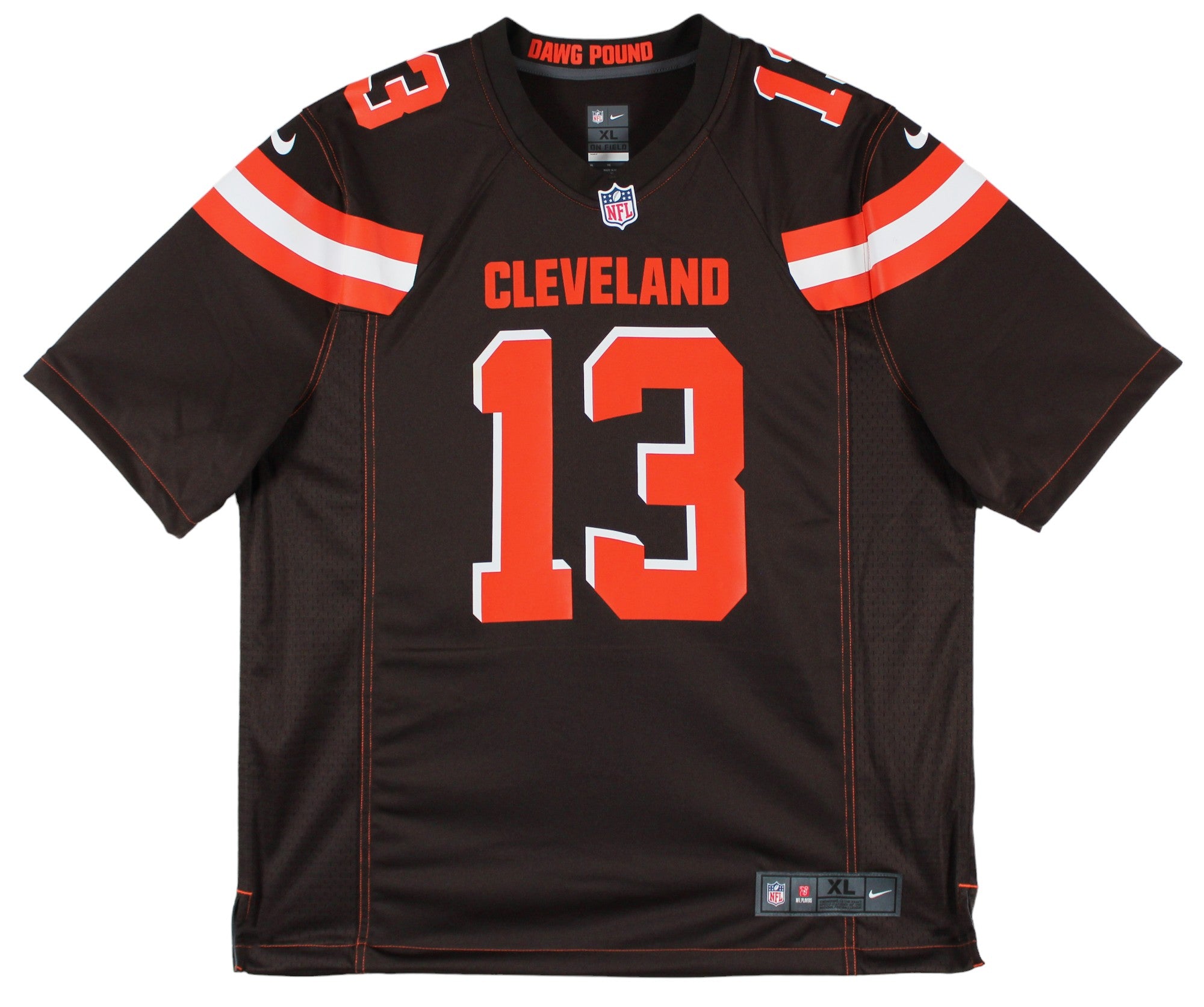 Browns Odell Beckham Signed Brown Nike On Field Game Jersey BAS #BM57158