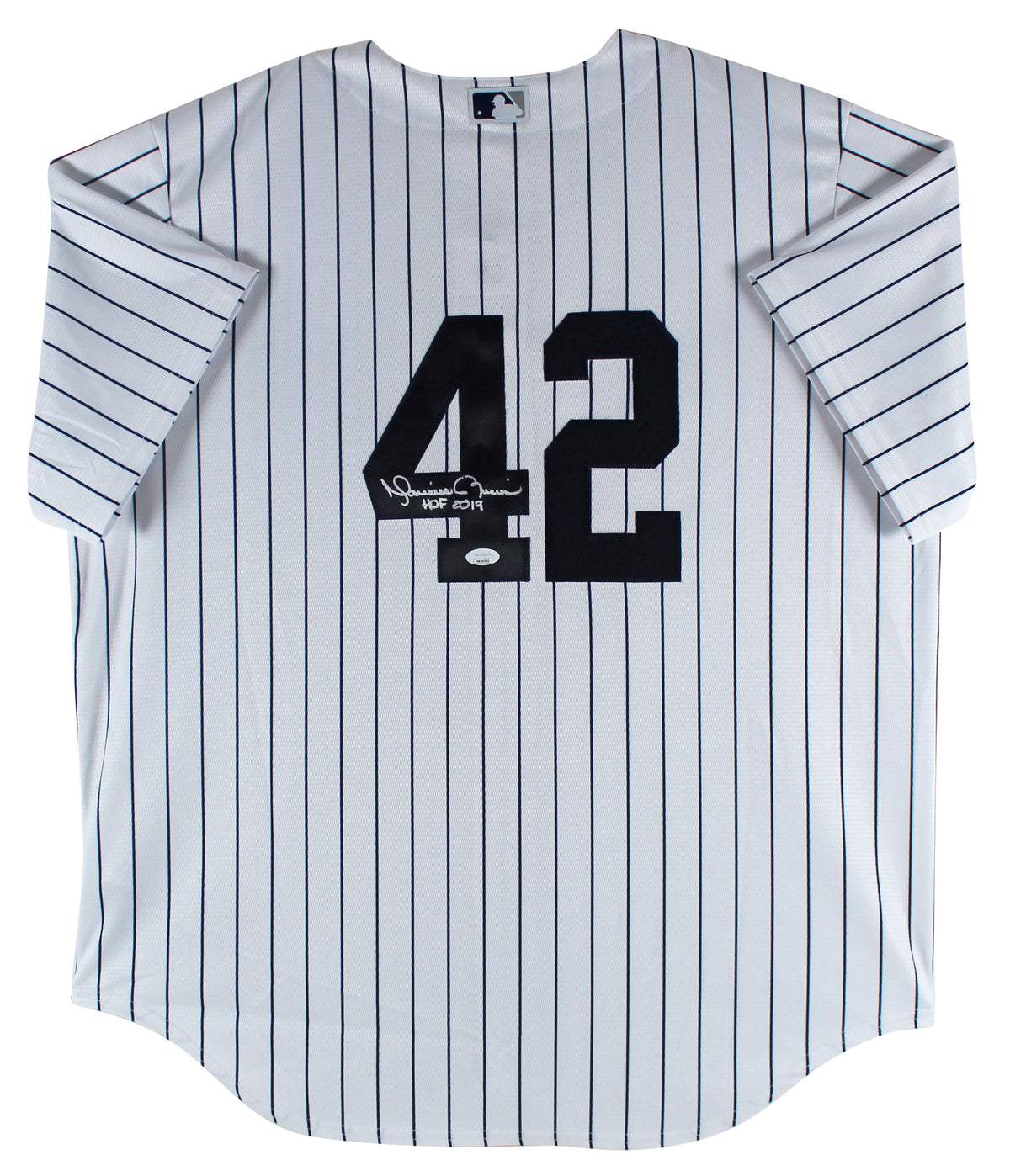 Yankees Mariano Rivera "HOF 2019" Signed White Pinstripe Nike Jersey JSA Witness