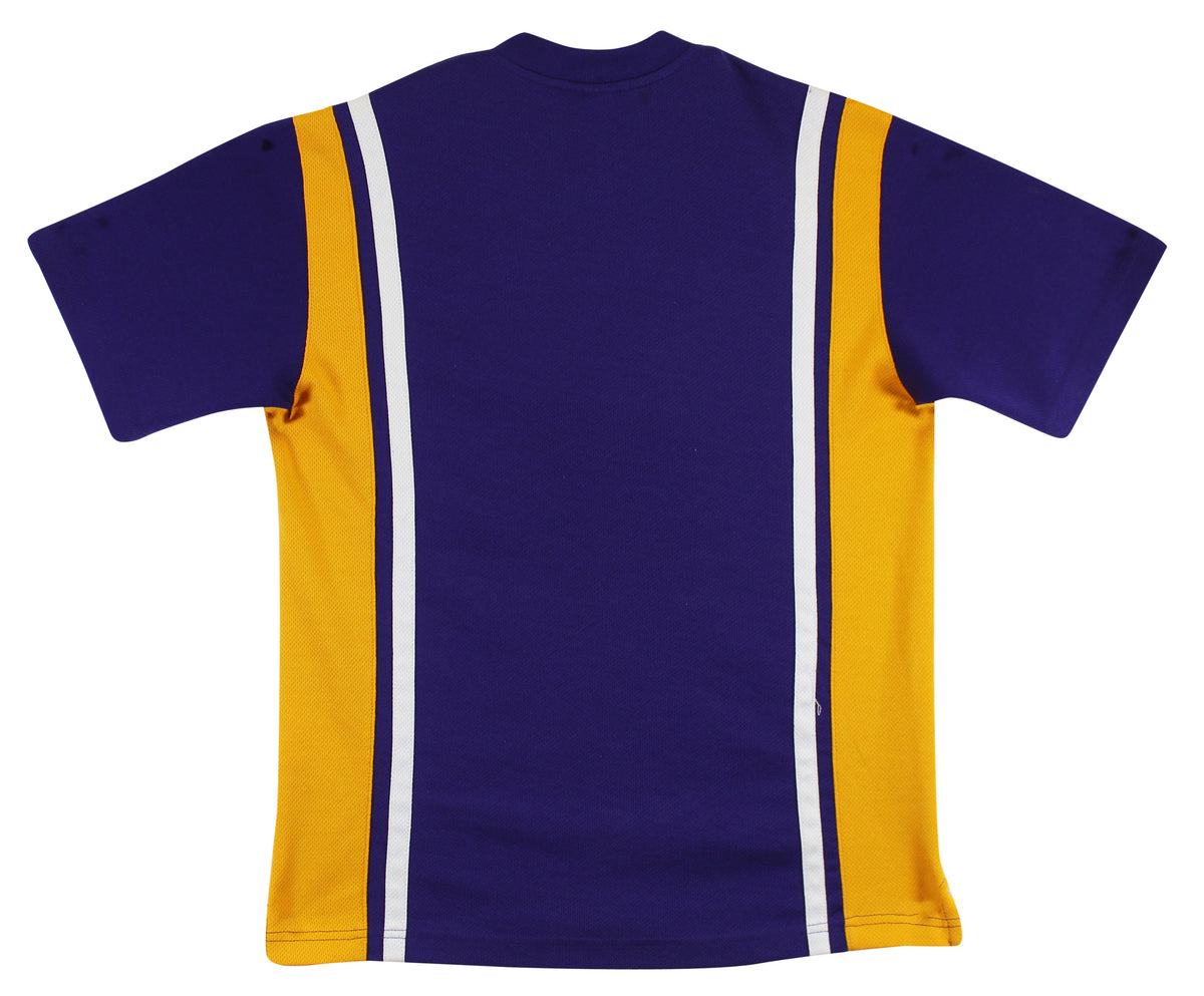 Lakers Magic Johnson Signed Purple Nike Warmup Shirt BAS Witnessed #W205618
