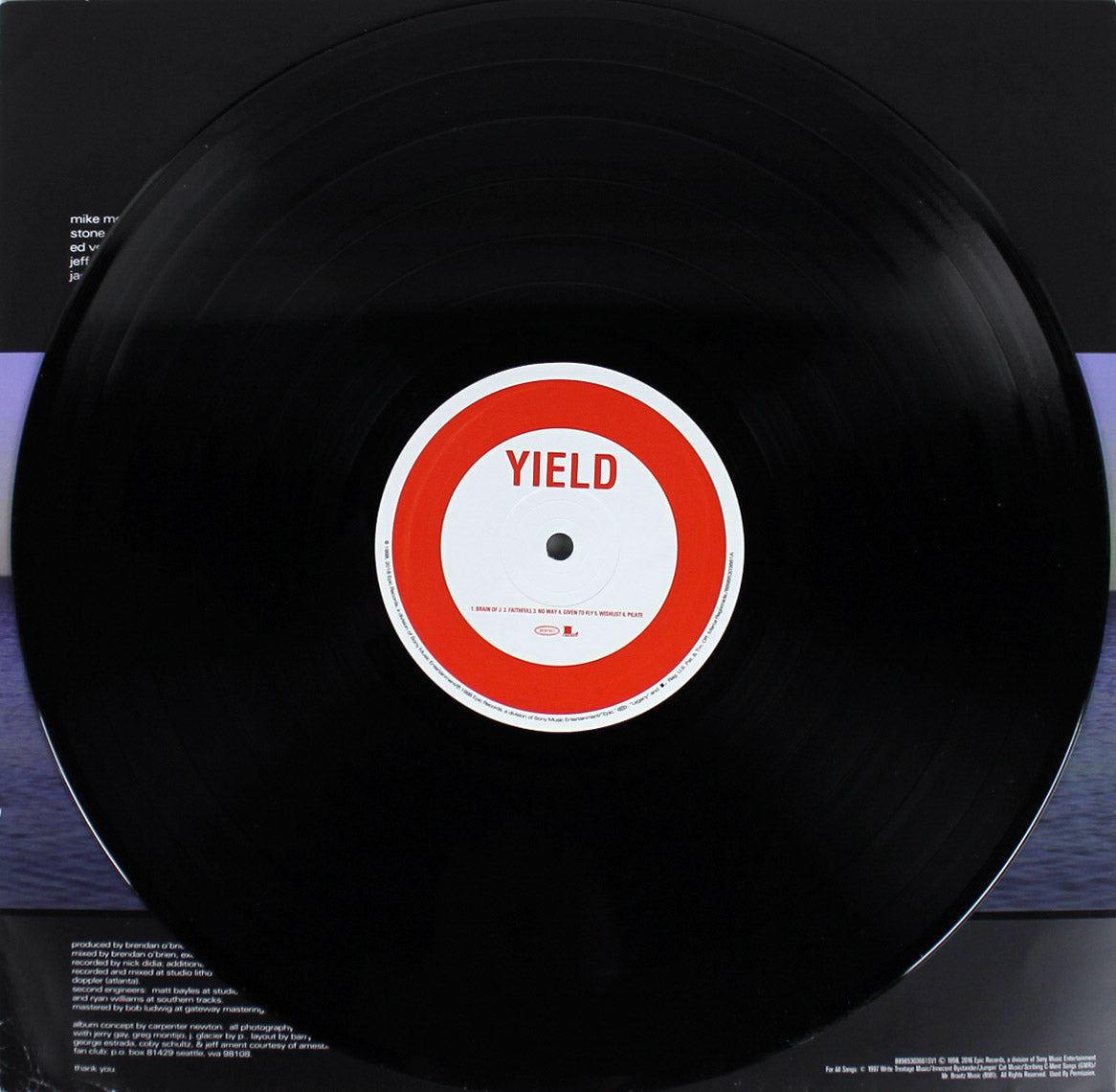 Eddie Vedder Pearl Jam Authentic Signed Yield Album Cover W/ Vinyl BAS #A85424