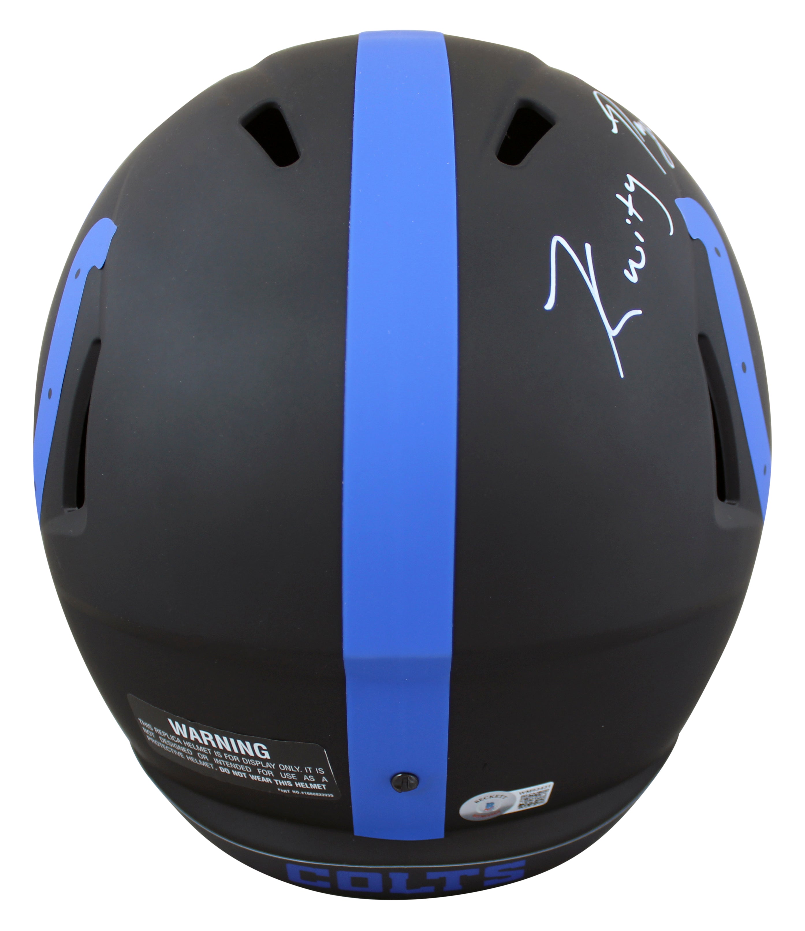 Colts Kwity Paye Signed Eclipse Full Size Speed Rep Helmet w/ White Sig BAS Wit