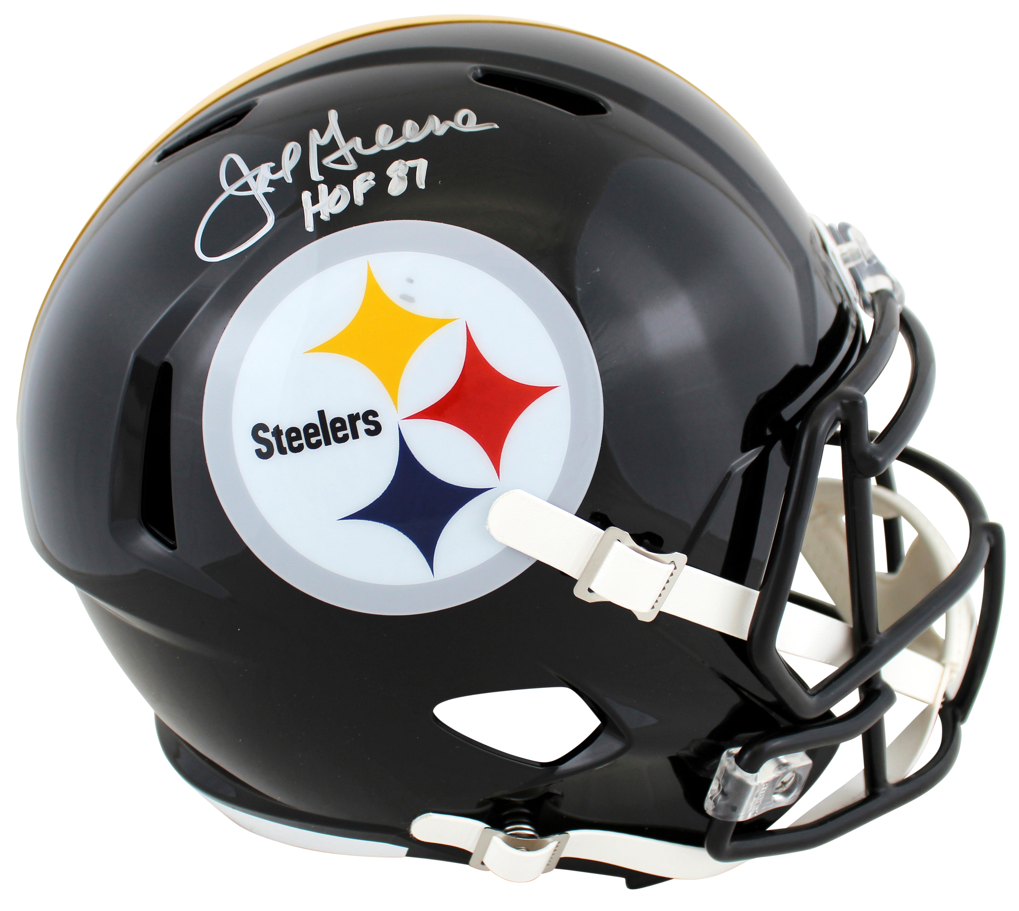 Steelers Joe Greene "HOF 87" Authentic Signed Full Size Speed Rep Helmet BAS Wit