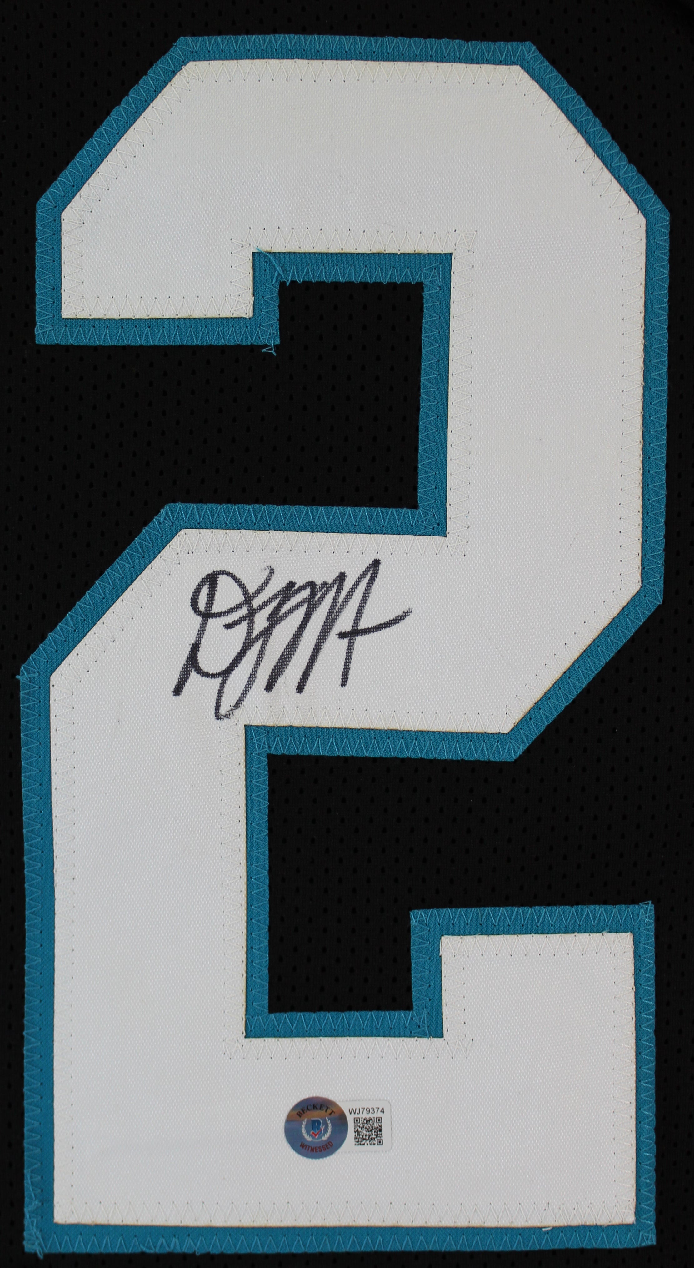 D.J. Moore Authentic Signed Black Pro Style Jersey Autographed JSA Witness
