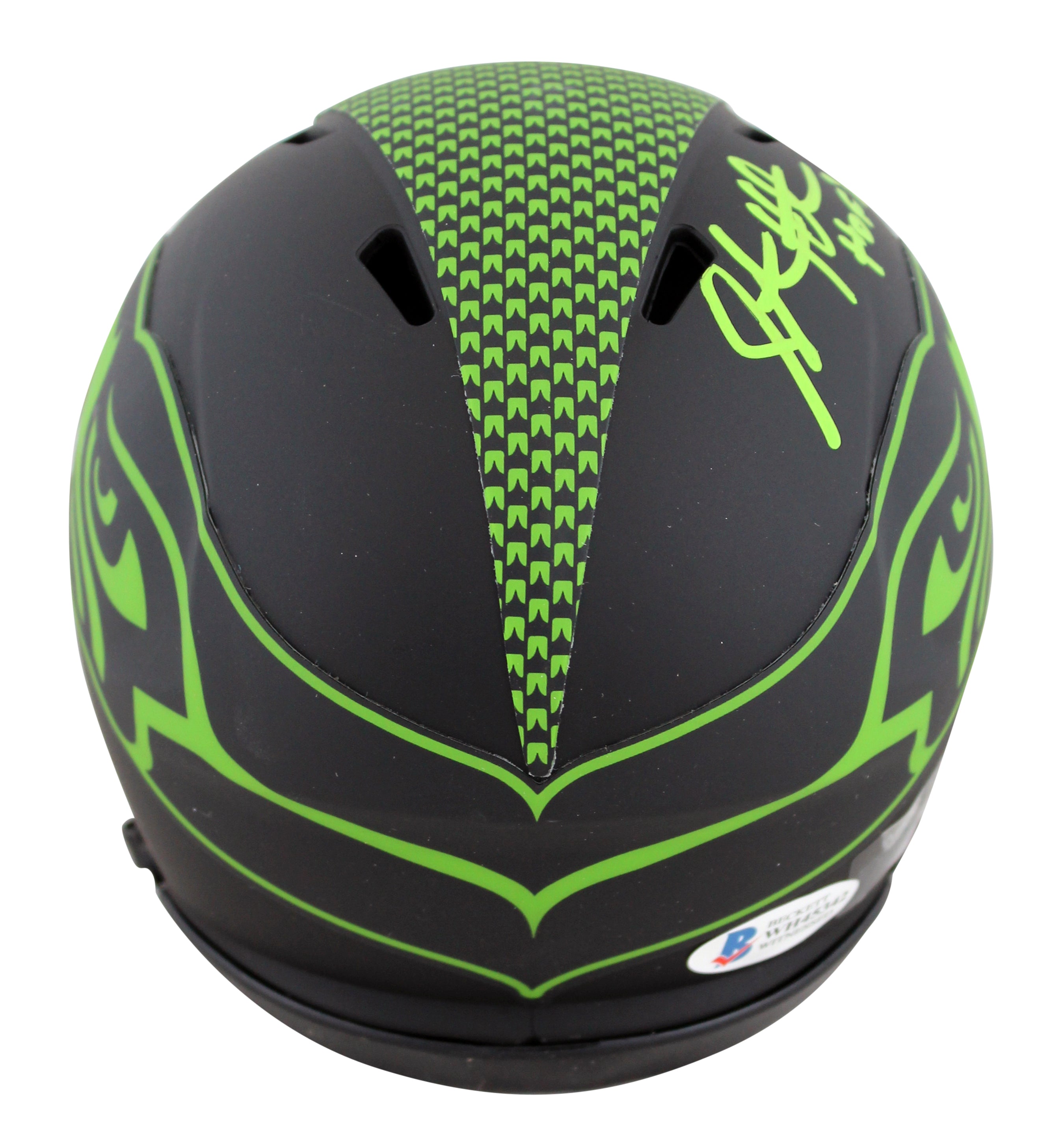 Seahawks Steve Hutchinson HOF 2020 Signed Eclipse Speed Mini Helmet BAS Witness