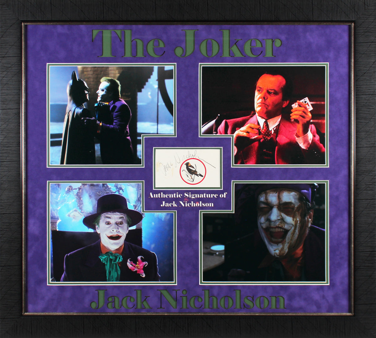 Jack Nicholson Batman Authentic Signed & Framed 3x5 Index Card JSA #BB39954