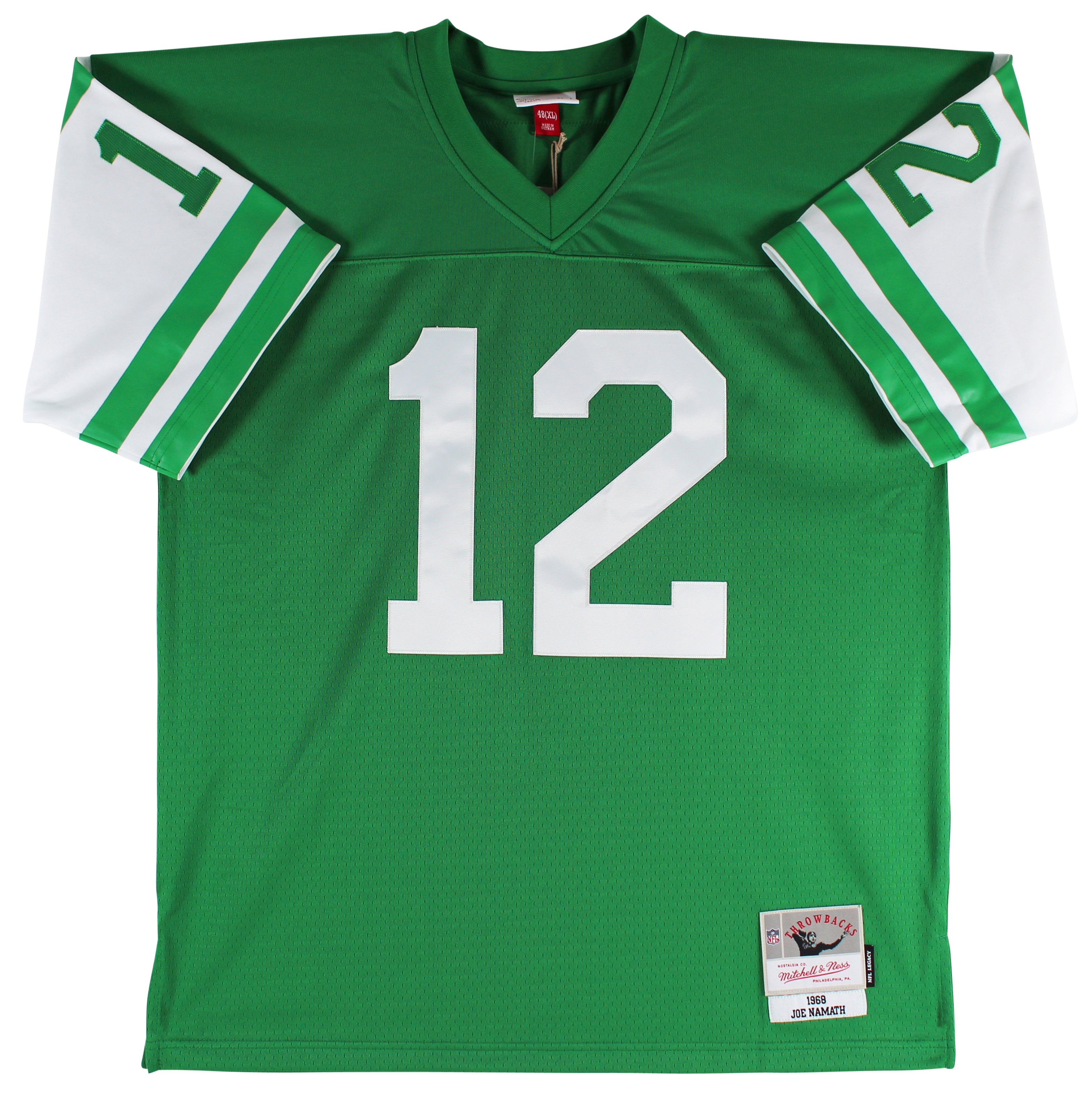 Jets Joe Namath Authentic Signed Green Mitchell & Ness Jersey Autographed BAS Witnessed