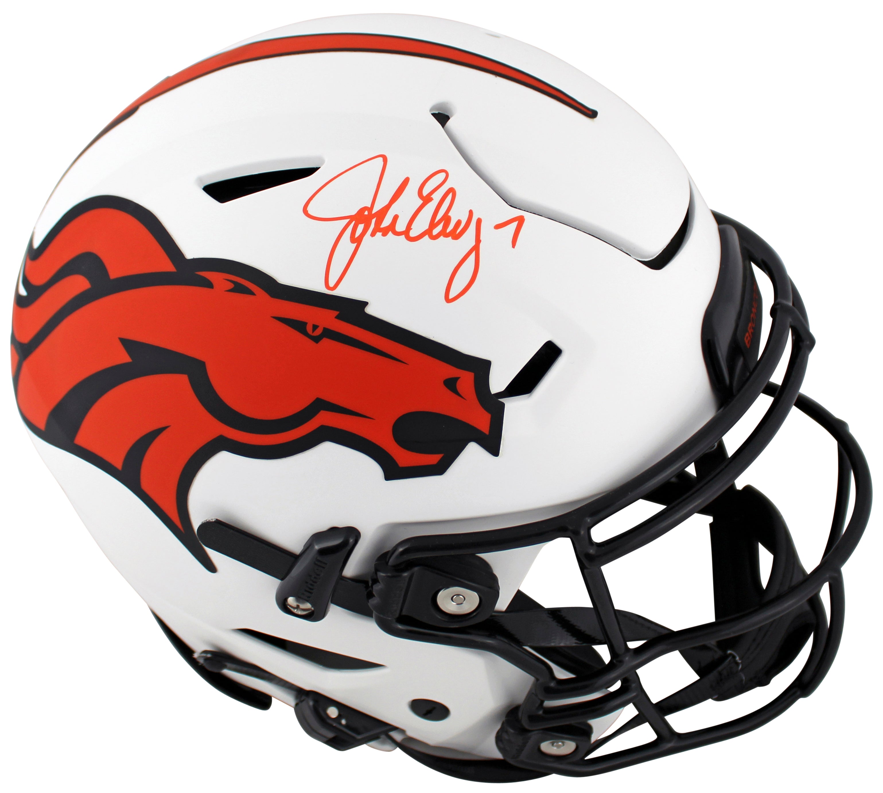 Broncos John Elway Signed Lunar Speed Flex Full Size Helmet BAS Witnessed