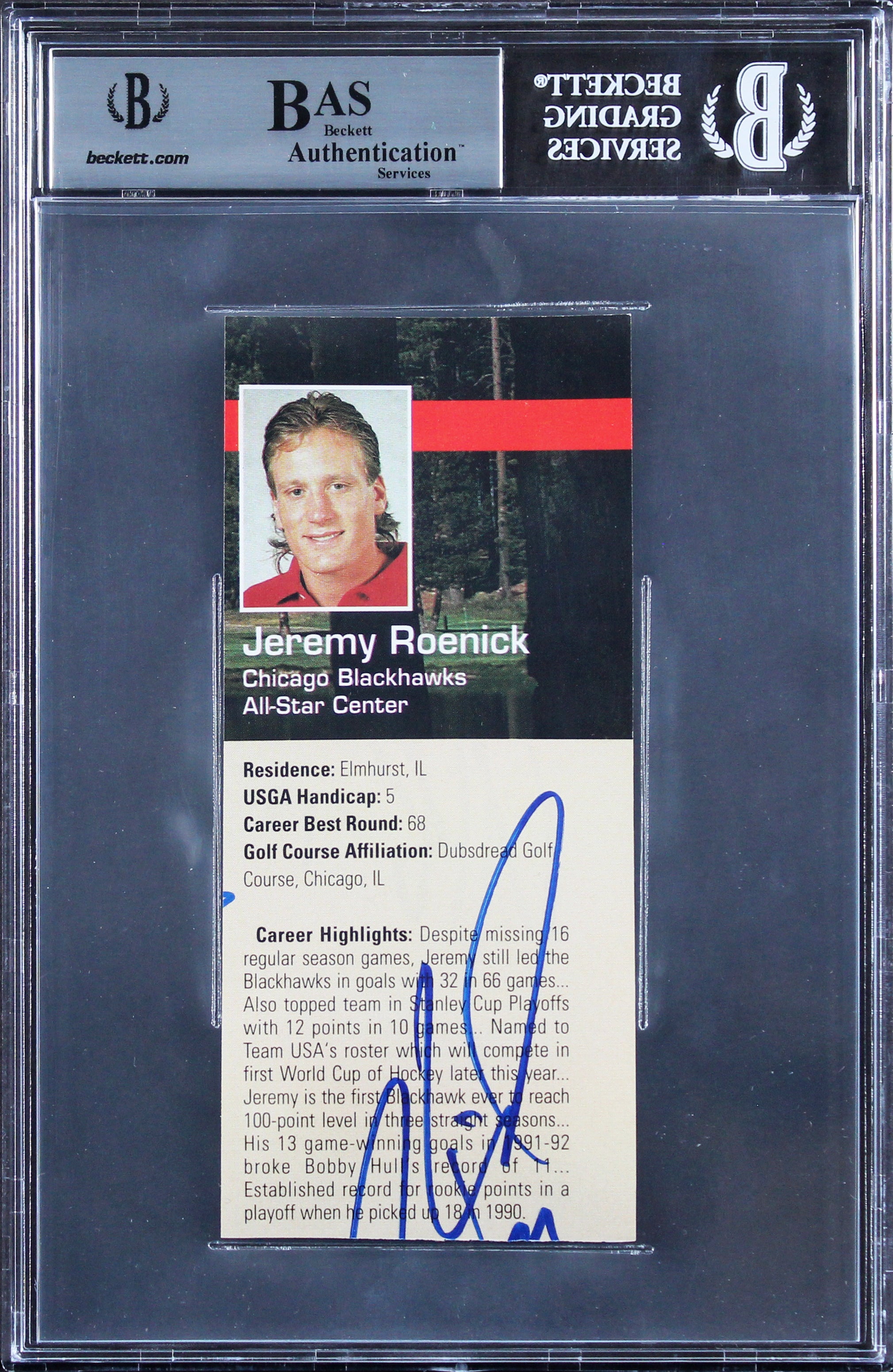 Avalanche Patrick Roy Authentic Signed 2.75x6 Cut Signature BAS Slabbed