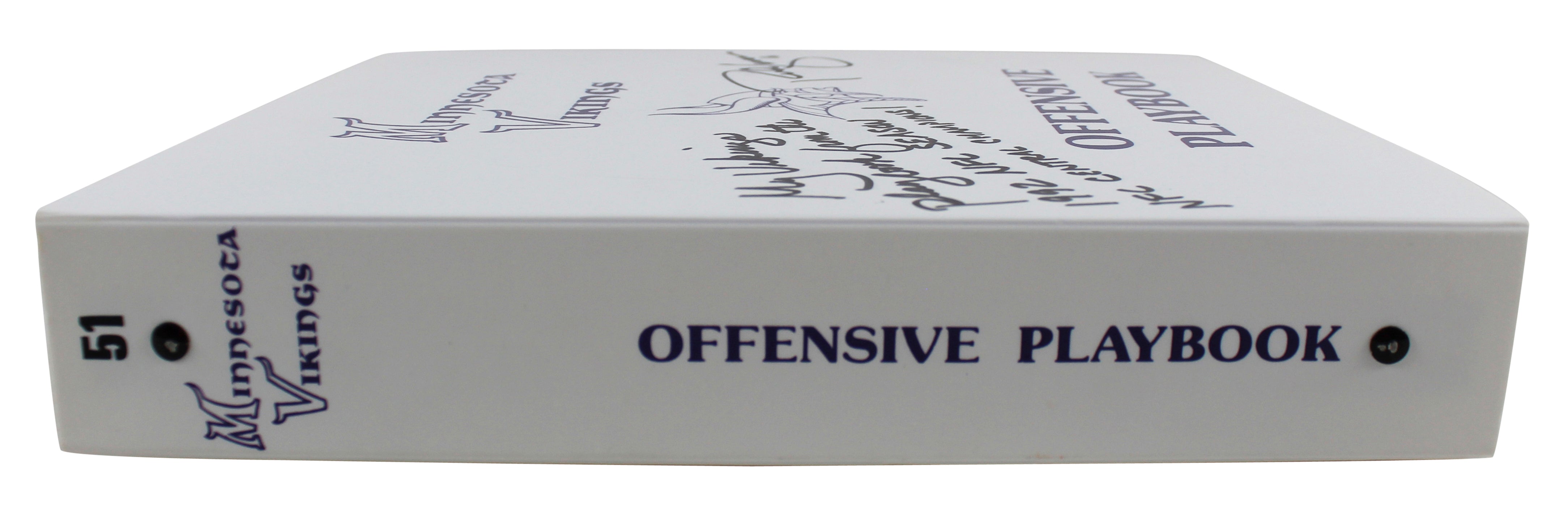 Vikings Rich Gannon "NFC Central Champions" Signed 1992 Offensive Playbook BAS