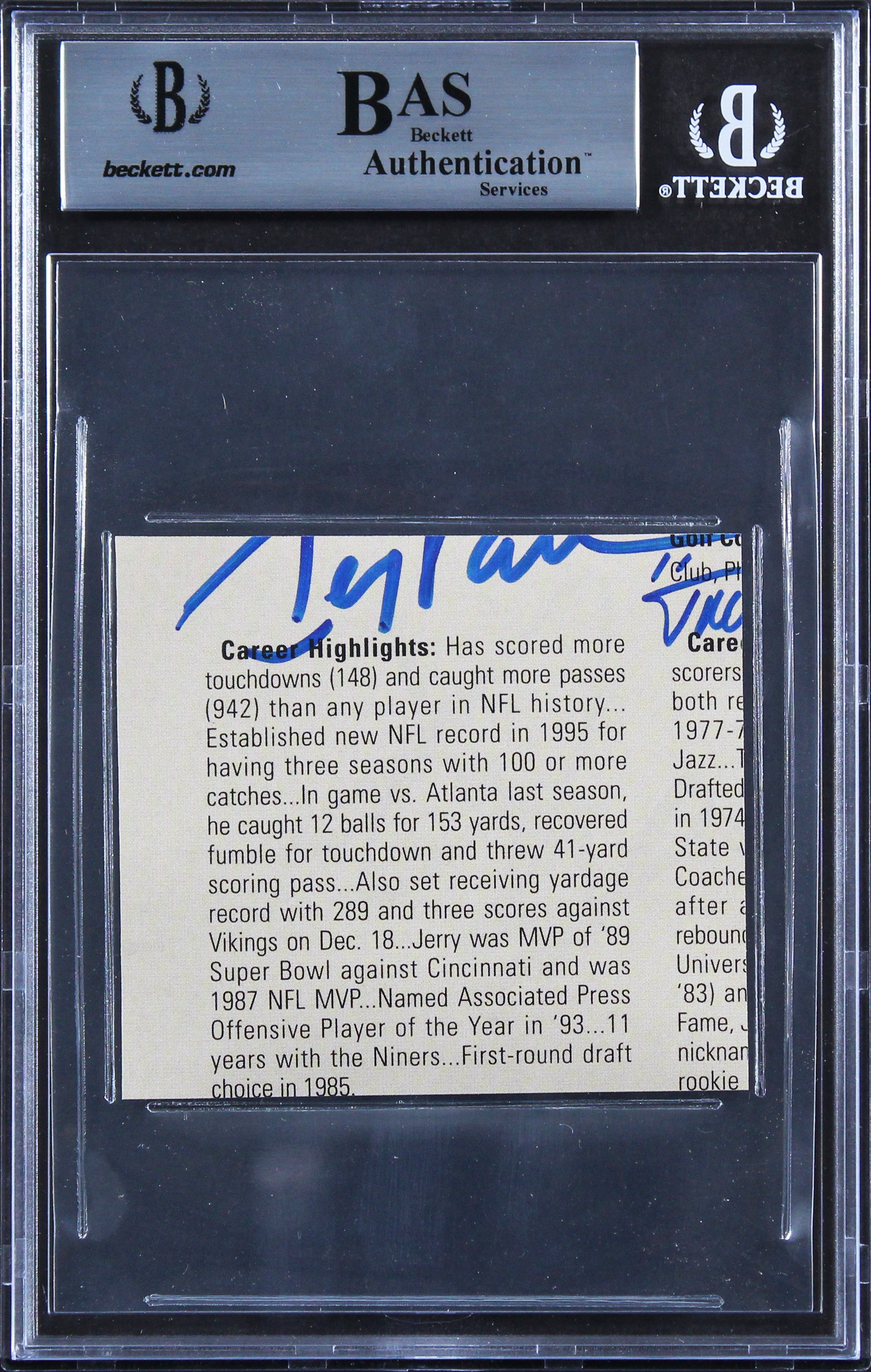 Pete Sampras Authentic Signed 3.25x3 Cut Signature Autographed BAS Slabbed