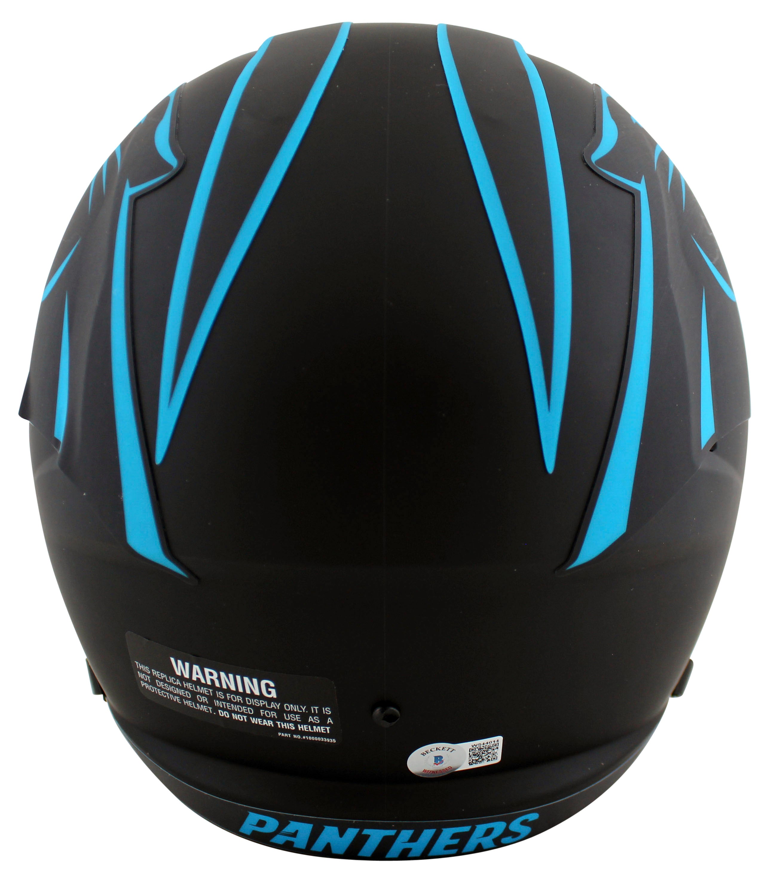 Panthers Luke Kuechly Signed Eclipse F/S Speed Rep Helmet w/ Blue Sig BAS Wit
