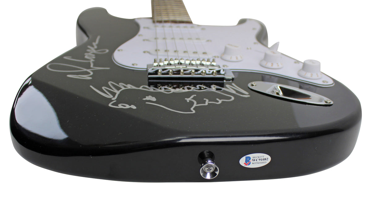 Alice Cooper Signed Black Electric Guitar w/ Self Portrait Sketch BAS #WC91082