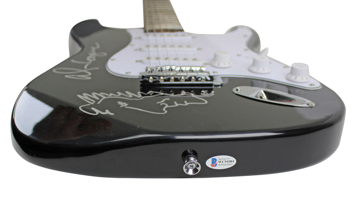 Alice Cooper Signed Black Electric Guitar w/ Self Portrait Sketch BAS #WC91084