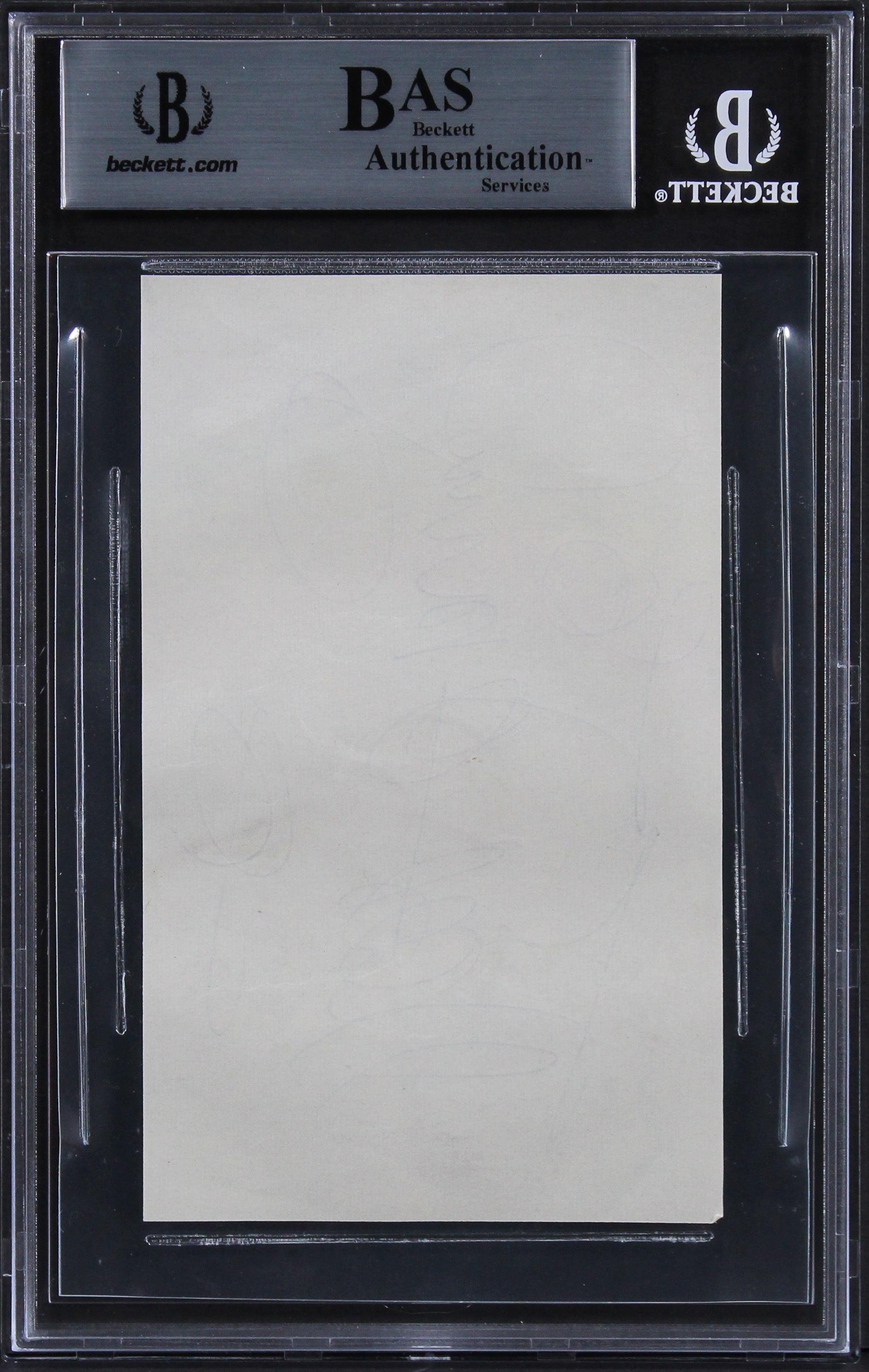 Walt Disney Authentic Signed 3x5 Cut Signature Autographed BAS Slabbed