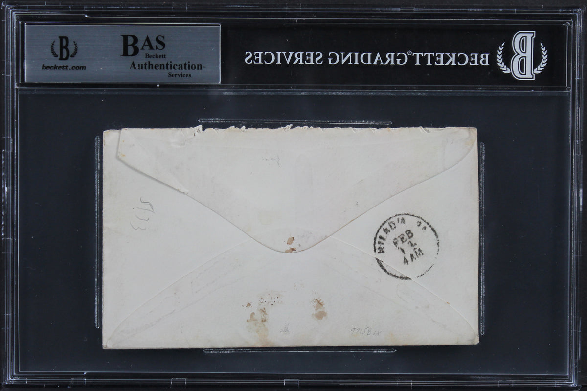 Ulysses S. Grant Signed Executive Mansion Presidential Free Frank BAS Slabbed