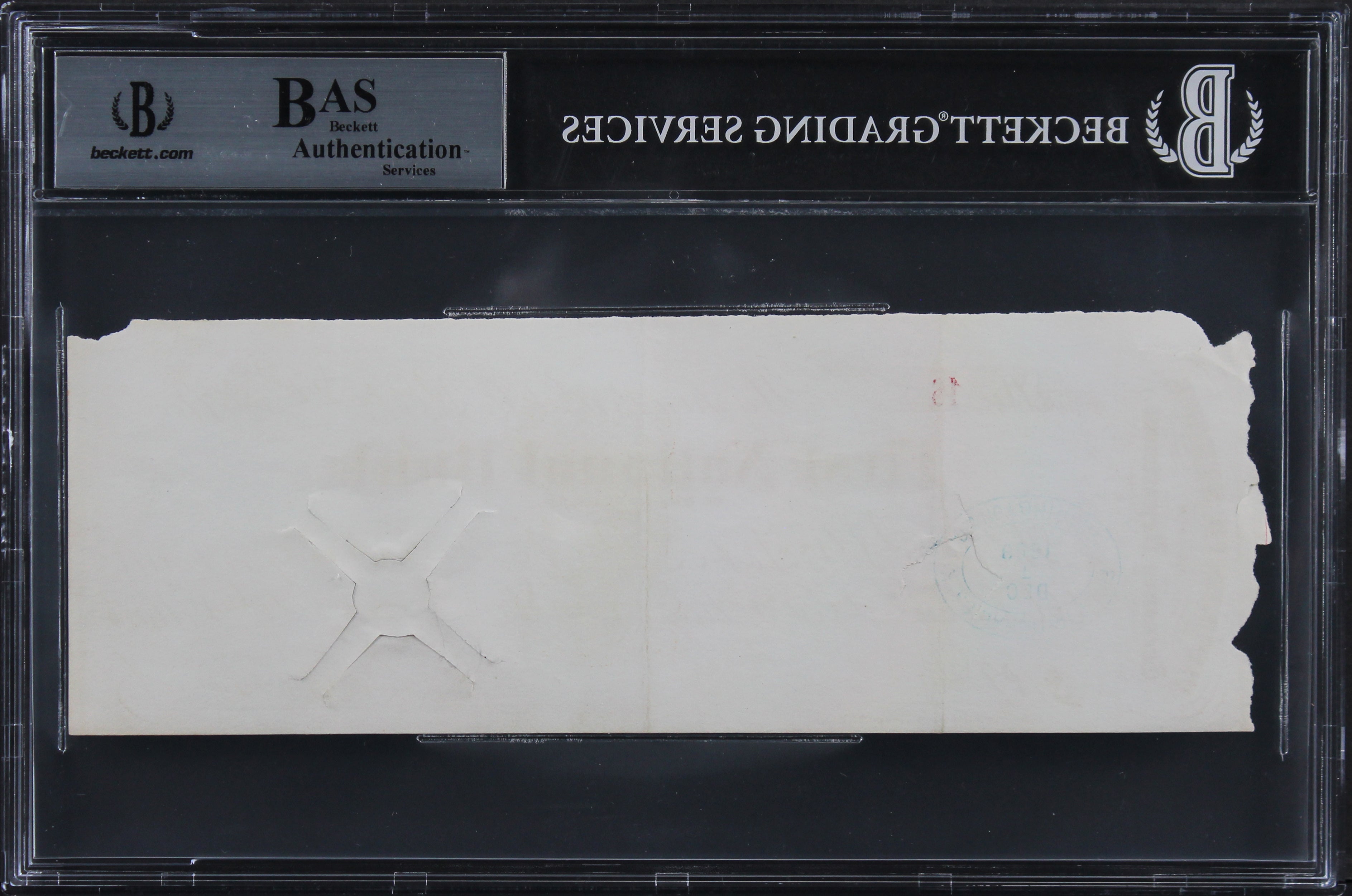 Ulysses S. Grant Authentic Signed 2.75x8 Check Dated Dec. 7th, 1869 BAS Slabbed