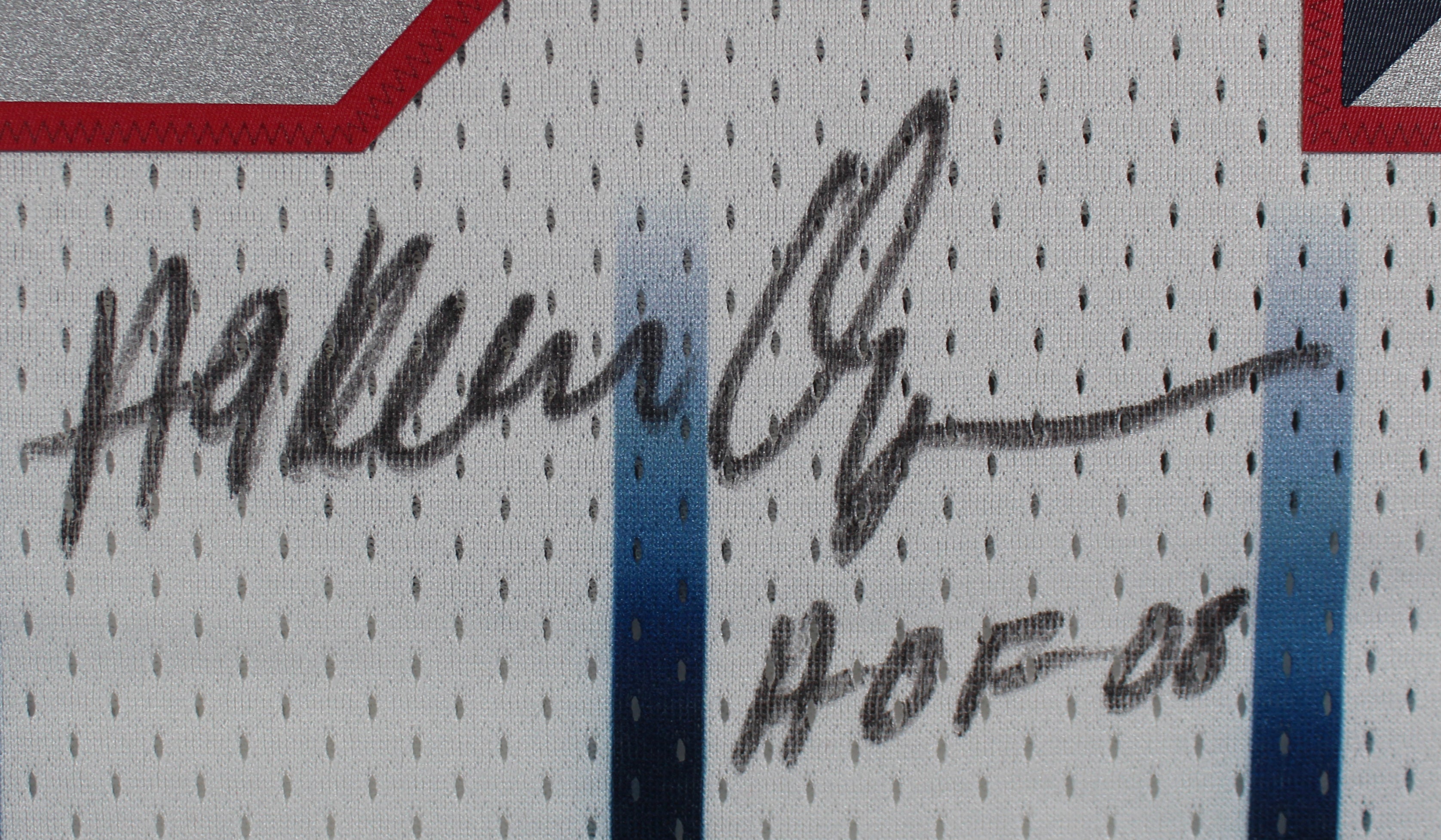 Rockets Hakeem Olajuwon "HOF 08" Signed White Mitchell & Ness Jersey BAS Witness