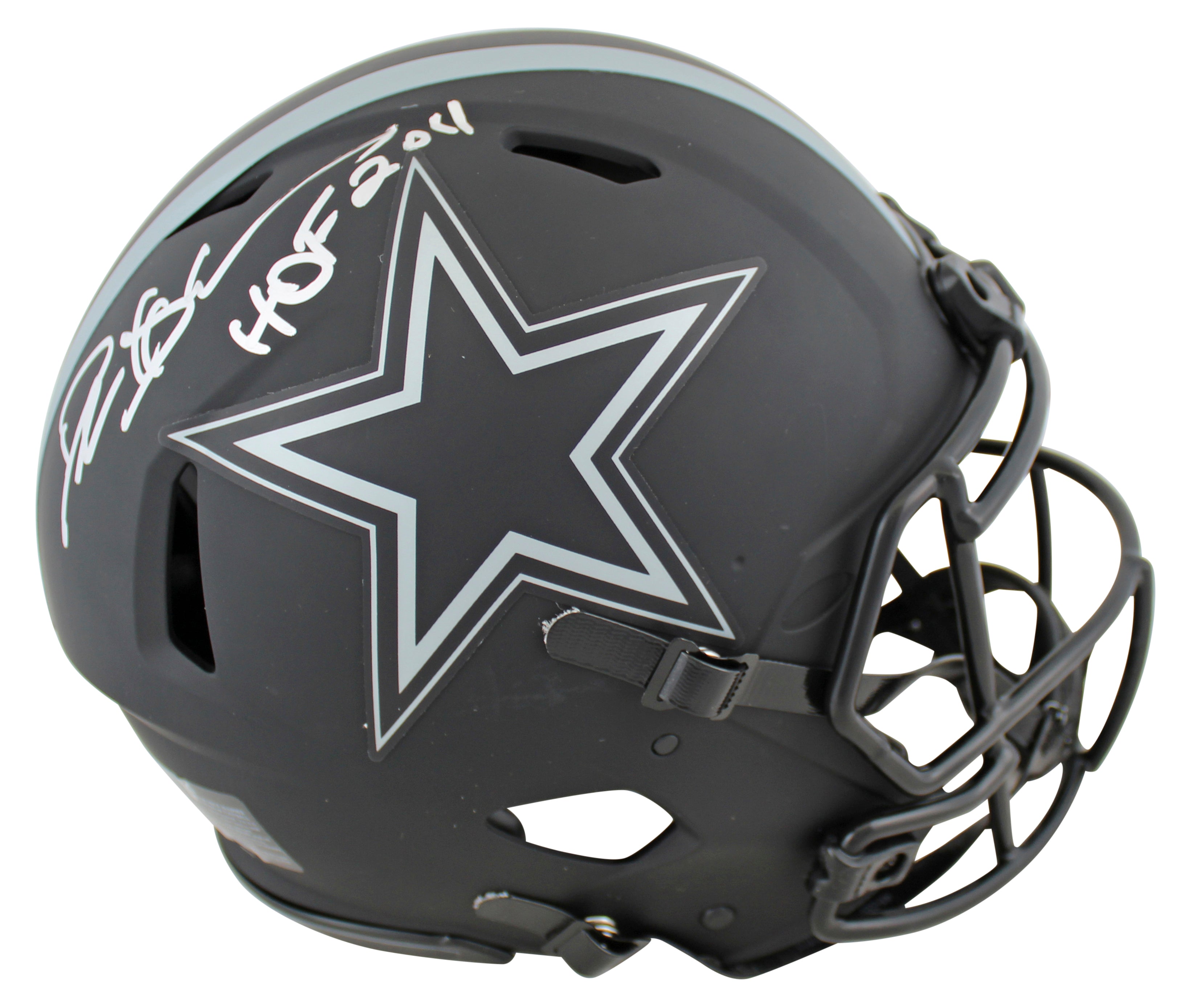 Cowboys Deion Sanders "HOF 201"1 Signed Eclipse F/S Speed Proline Helmet BAS 2