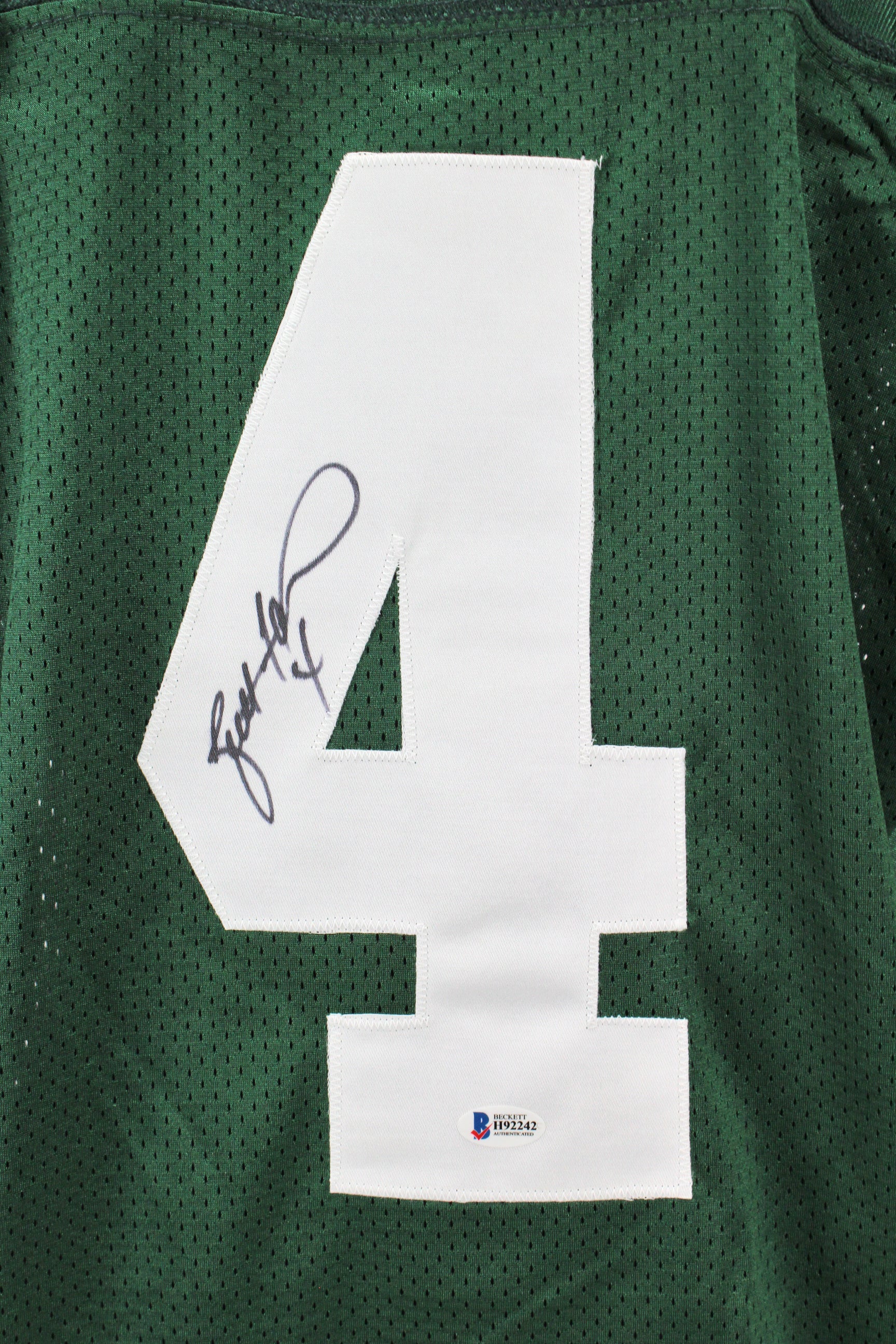 Packers Brett Favre Authentic Signed Green Authentic Wilson Jersey BAS #H92242